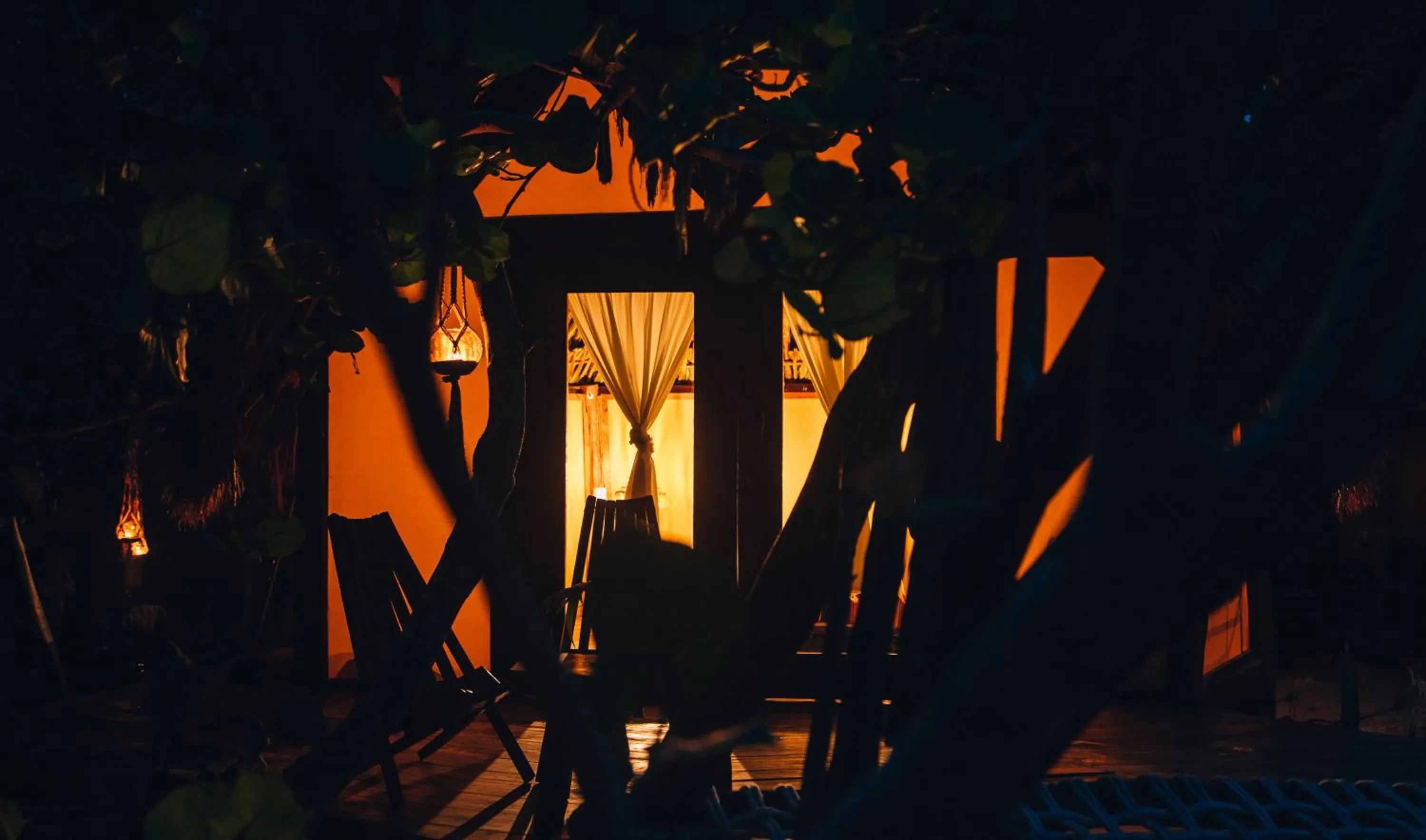 Seating area in Glamp Ikal Tulum