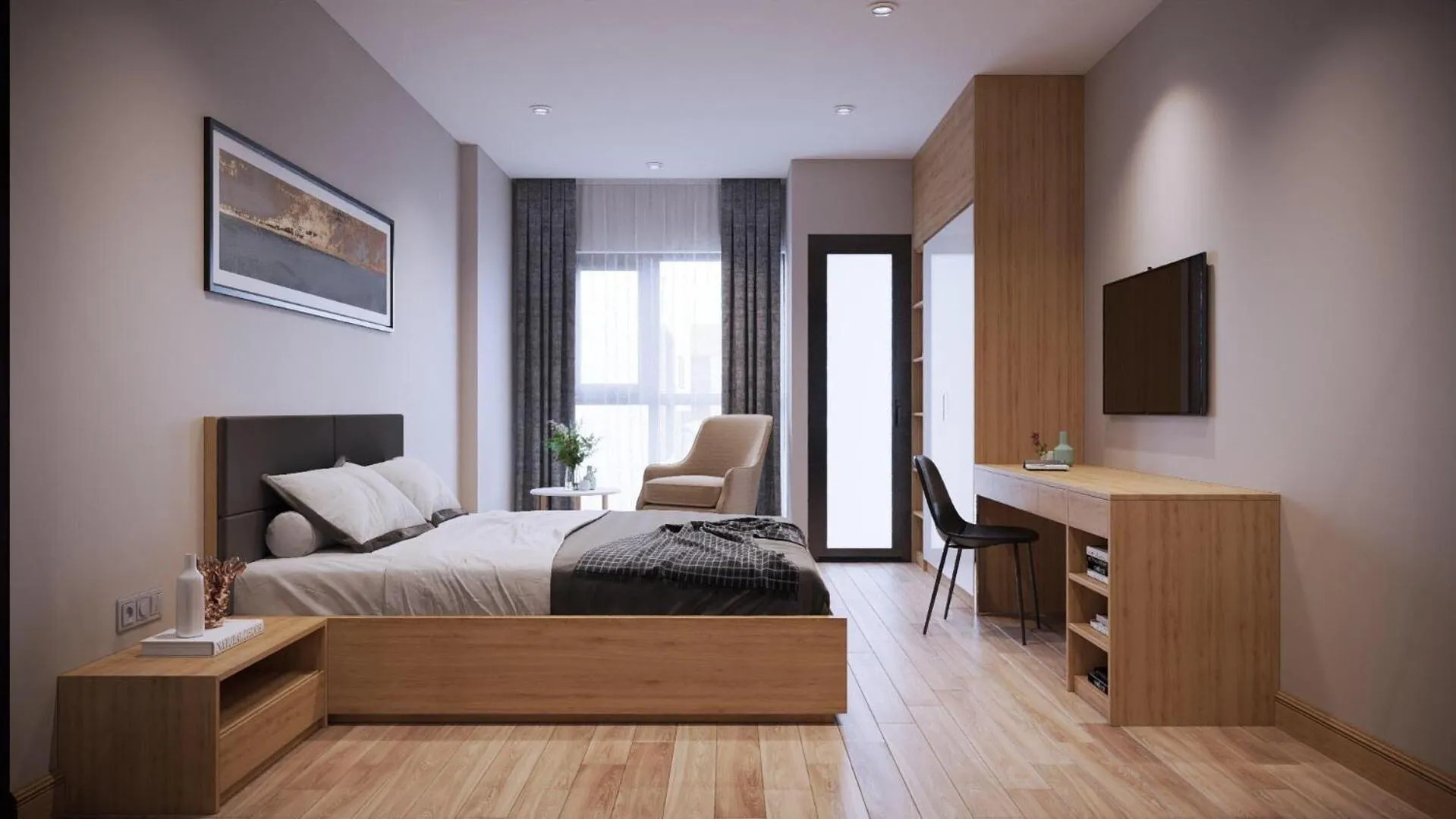 Bed in Fukurai Hotel & Apartment 2 Ha Noi