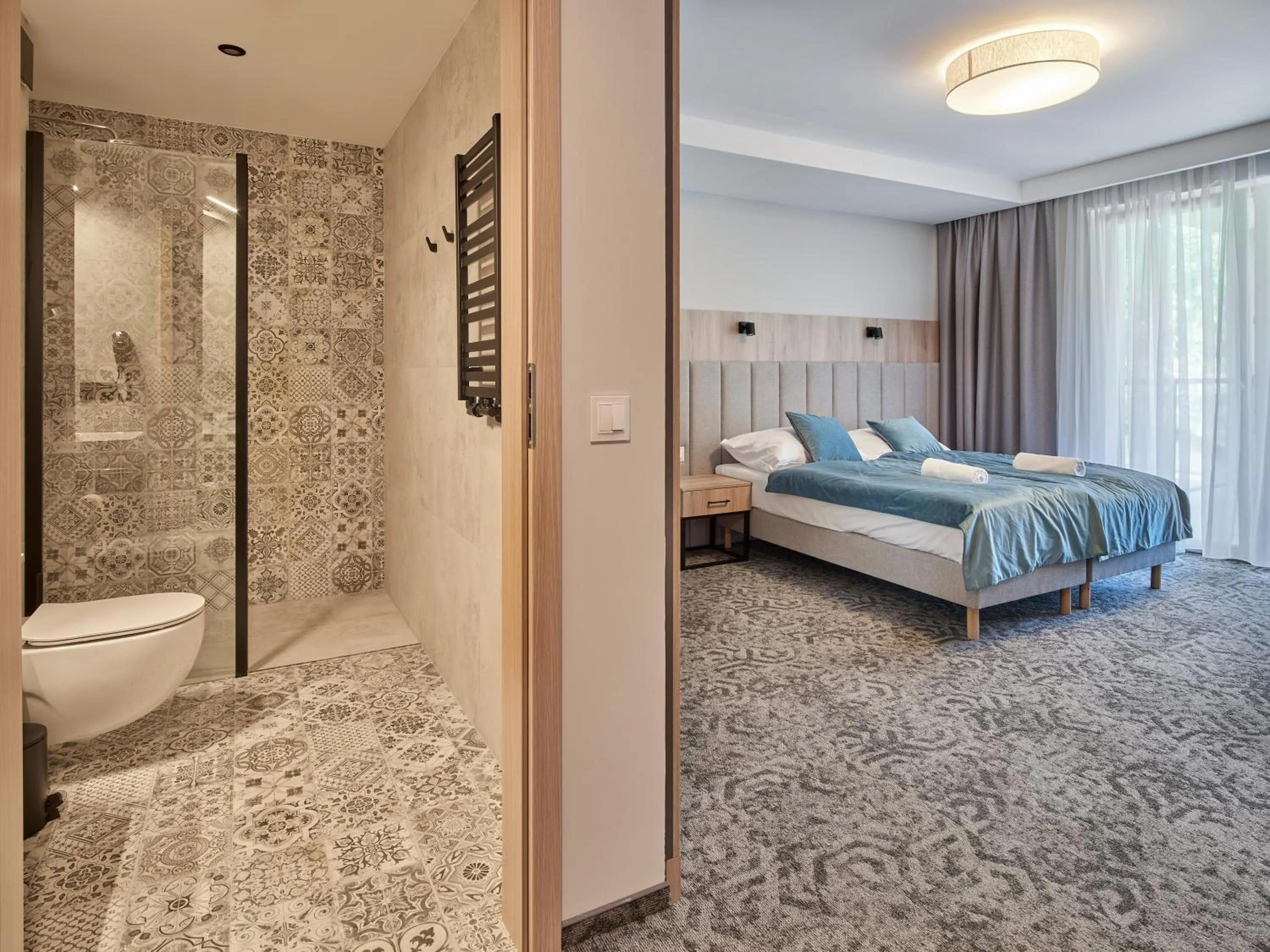 Bathroom, Bed in Rezydencja AMBRE