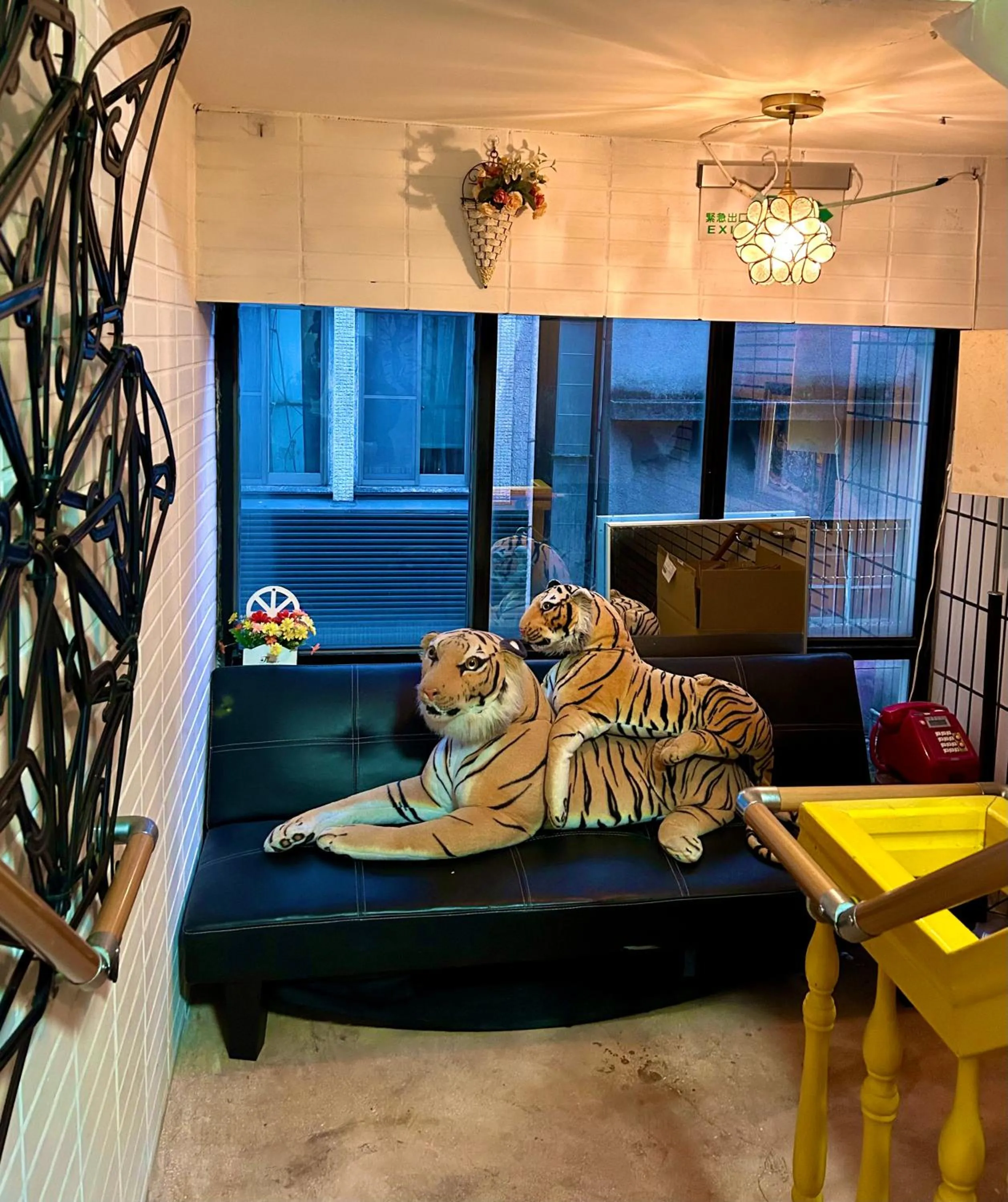 Seating area in Taipei Triple Tiger Inn