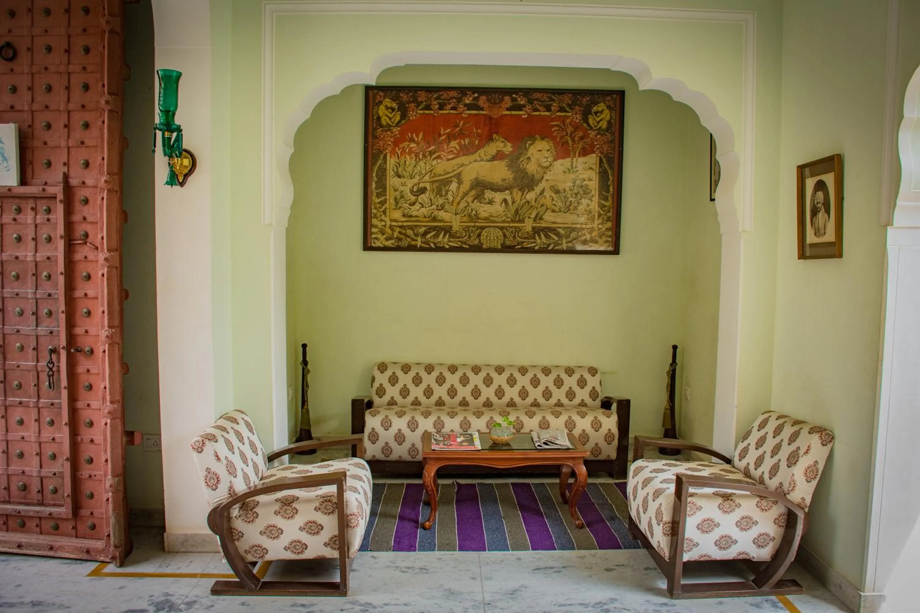 Seating area in Castle Khandela A Heritage Castle