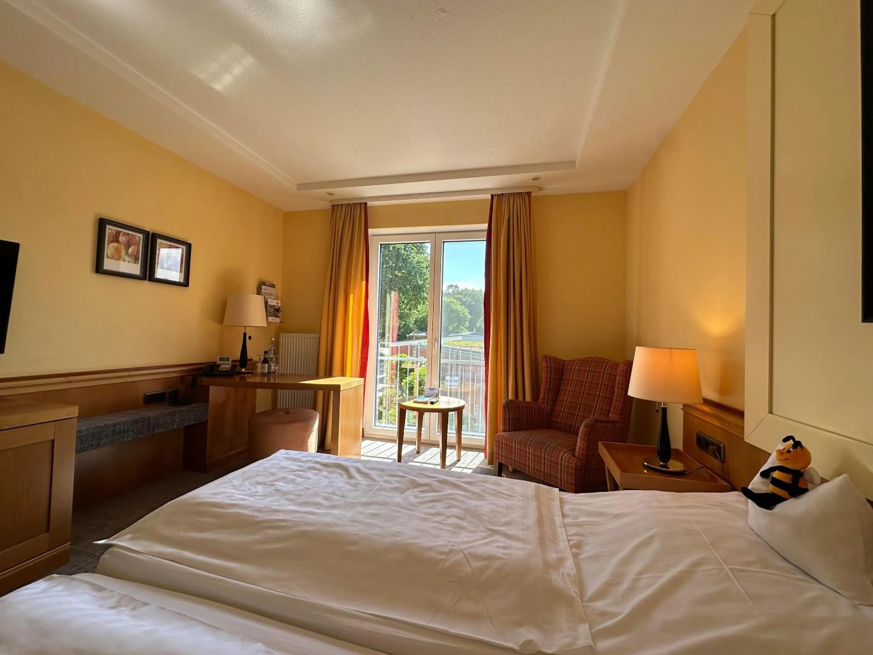 Bed in Köhlers Forsthaus Wellness & Genuss Hotel