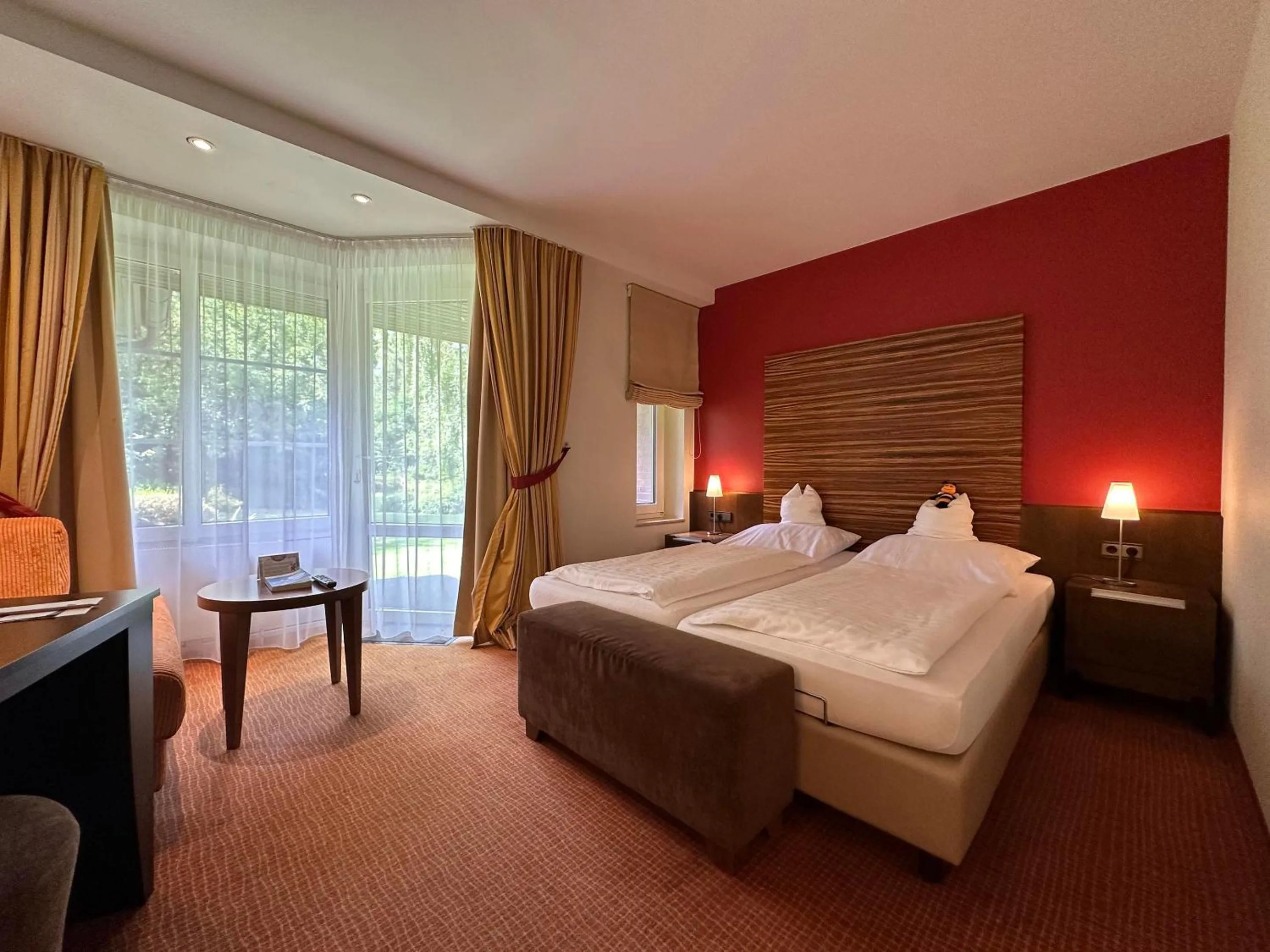 Bed in Köhlers Forsthaus Wellness & Genuss Hotel