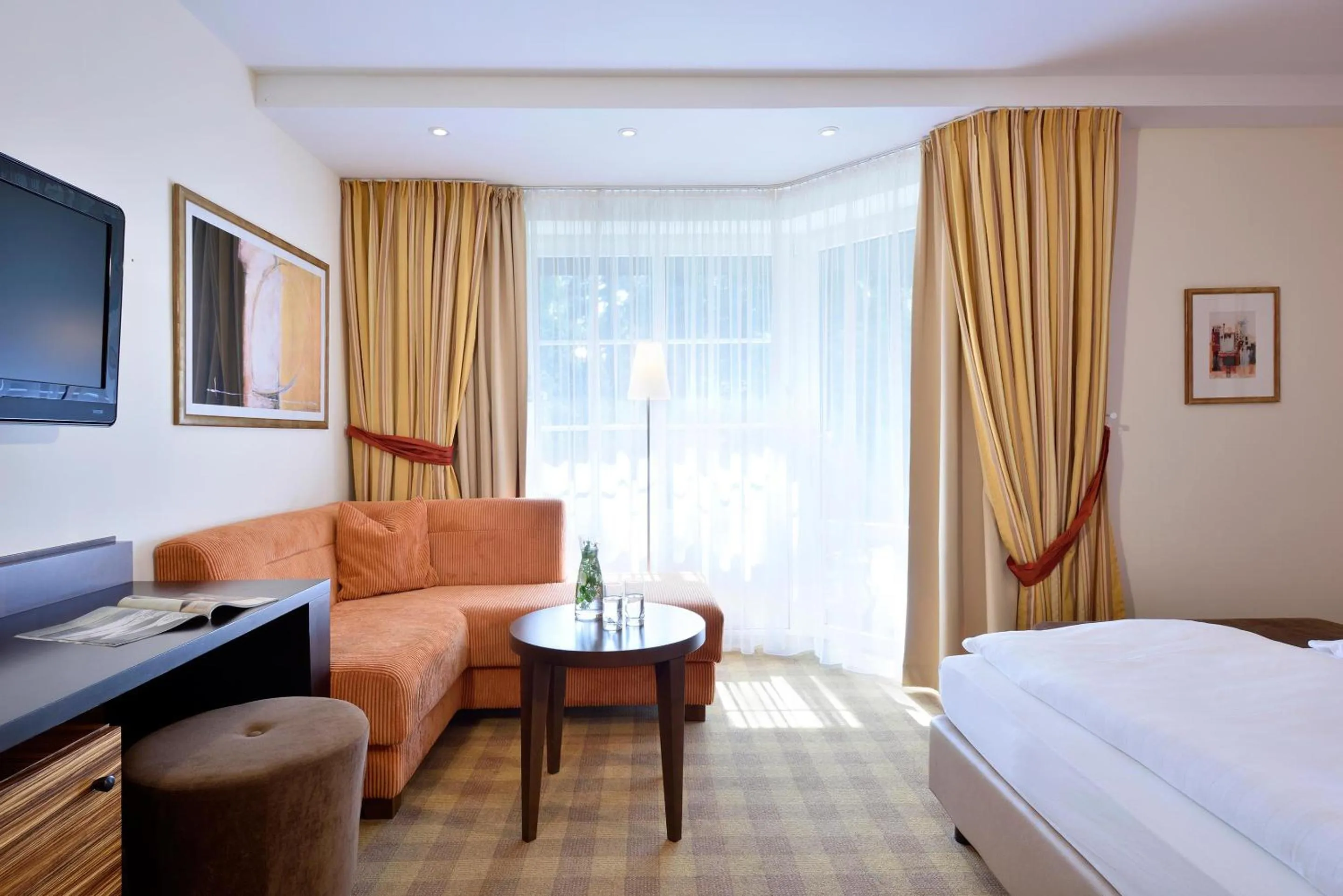 Bed in Köhlers Forsthaus Wellness & Genuss Hotel