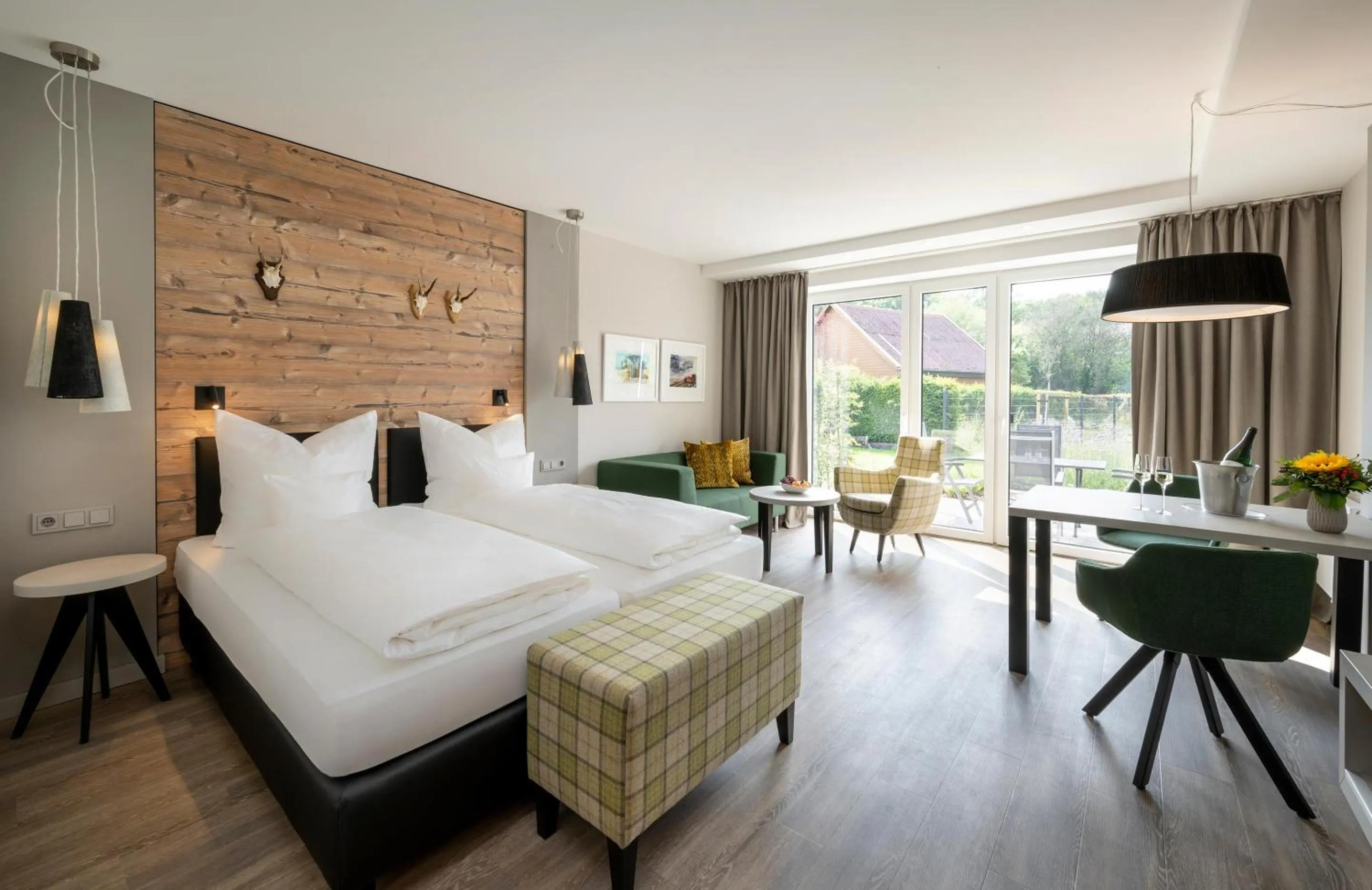 Bed in Köhlers Forsthaus Wellness & Genuss Hotel