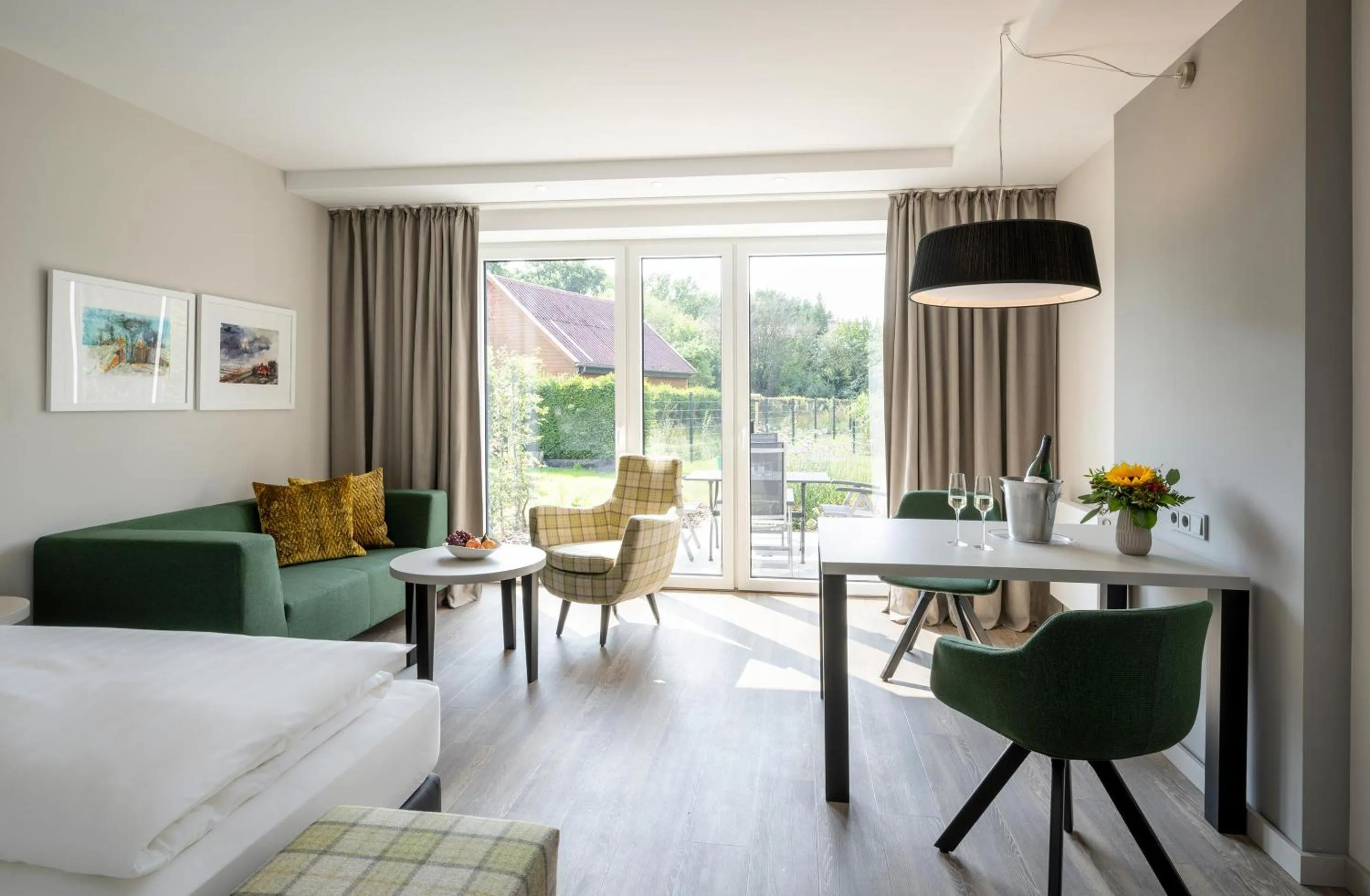 Bed in Köhlers Forsthaus Wellness & Genuss Hotel