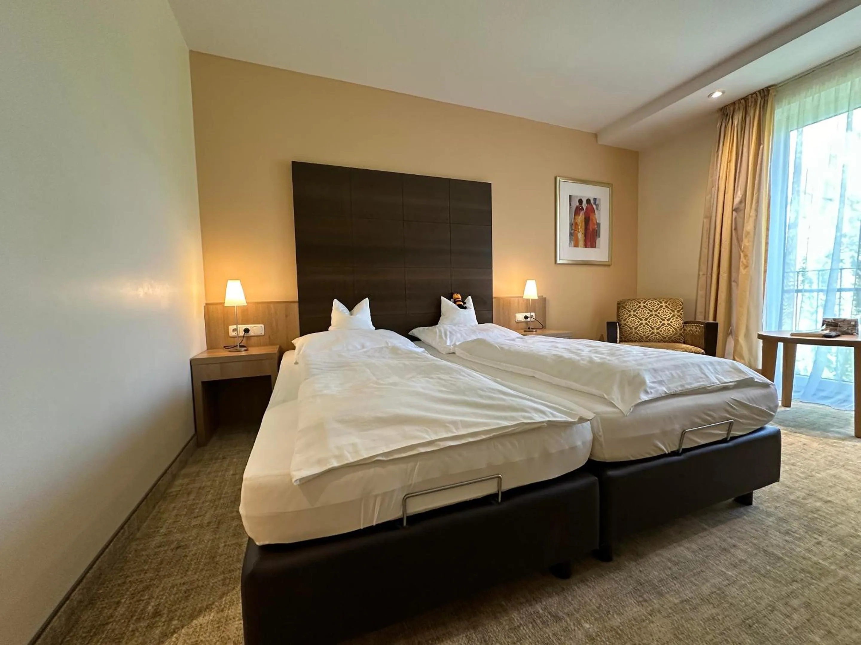 Bed in Köhlers Forsthaus Wellness & Genuss Hotel