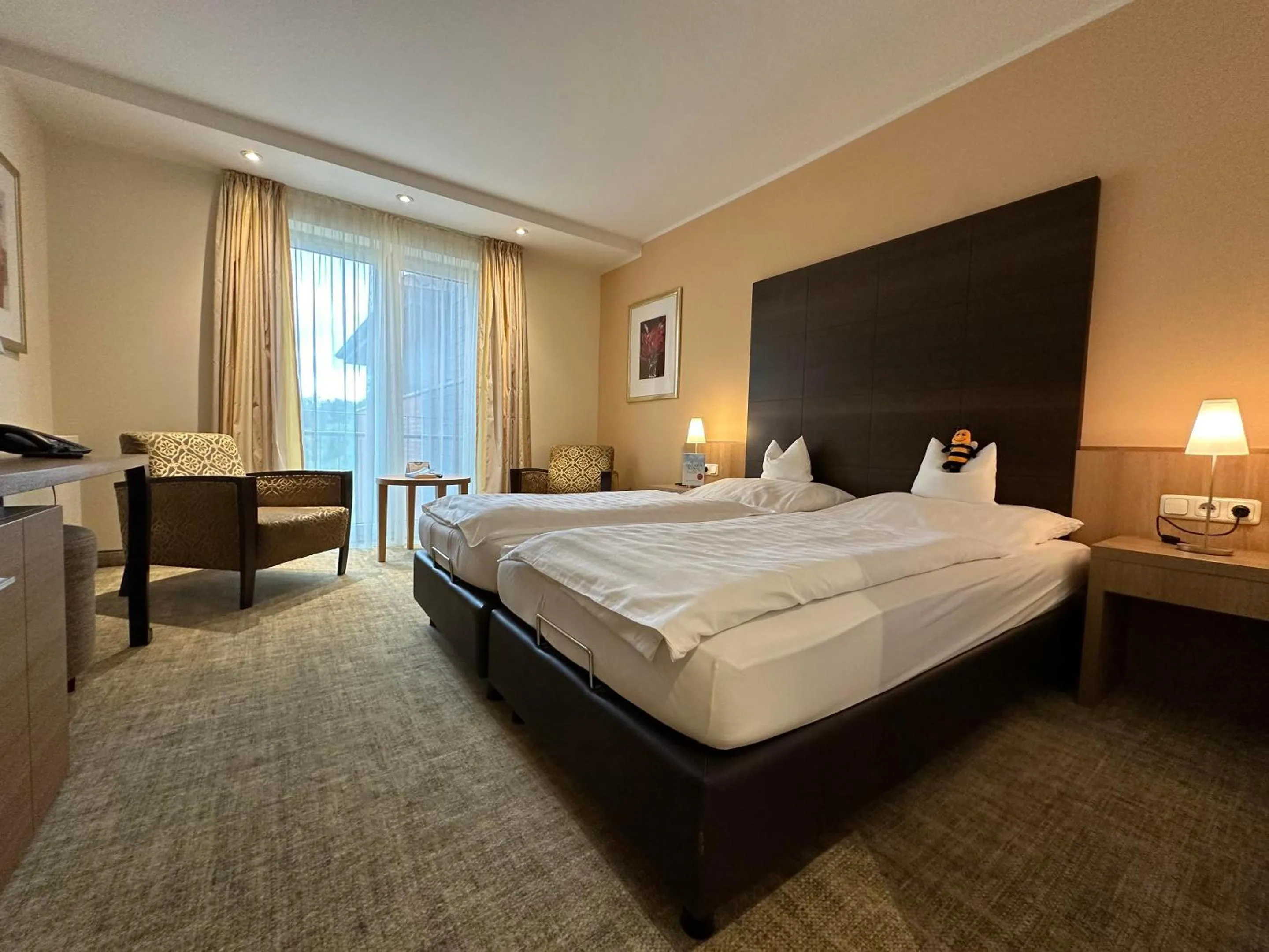 Bed in Köhlers Forsthaus Wellness & Genuss Hotel