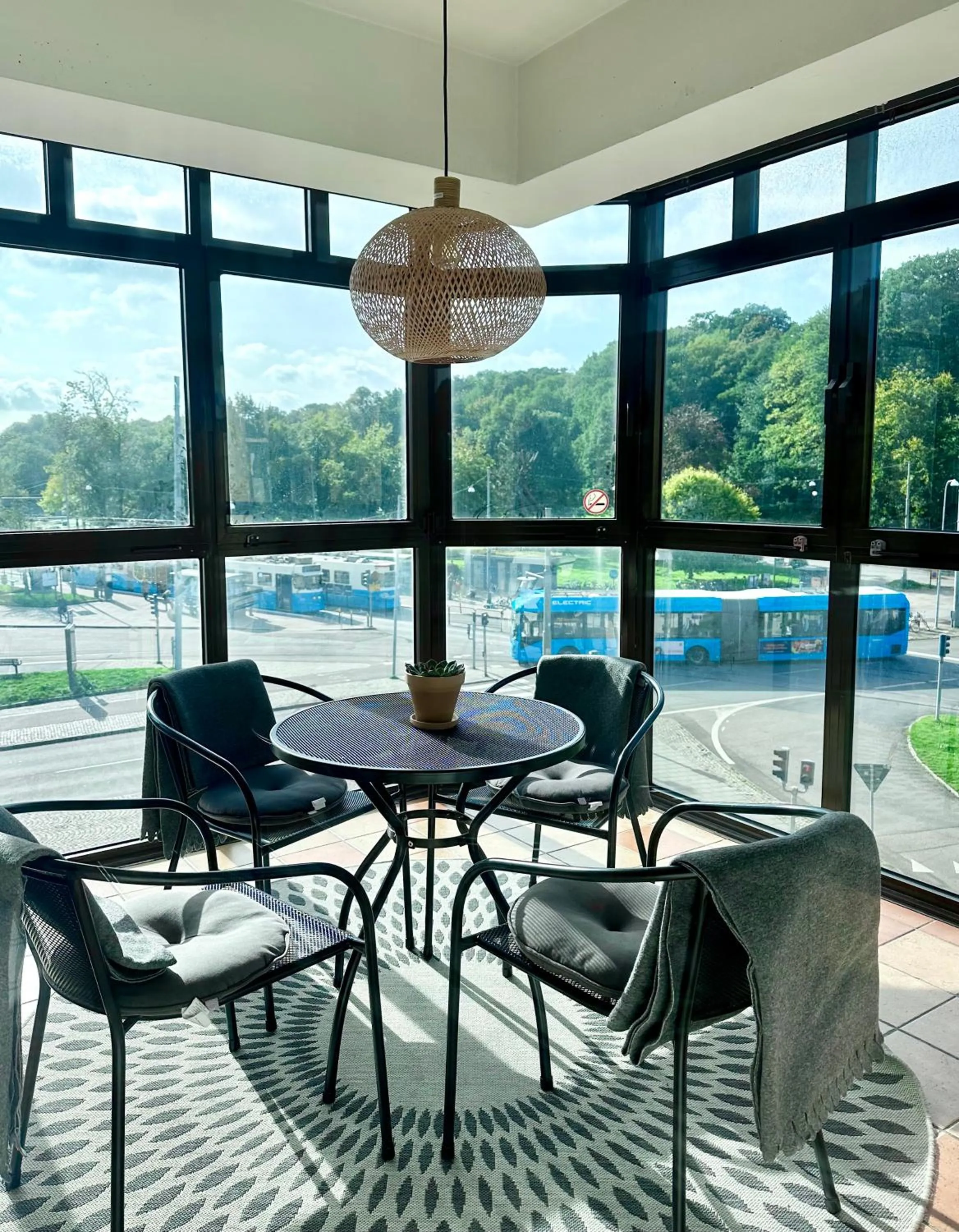 Balcony/Terrace in Linnéplatsens Hotell & Vandrarhem