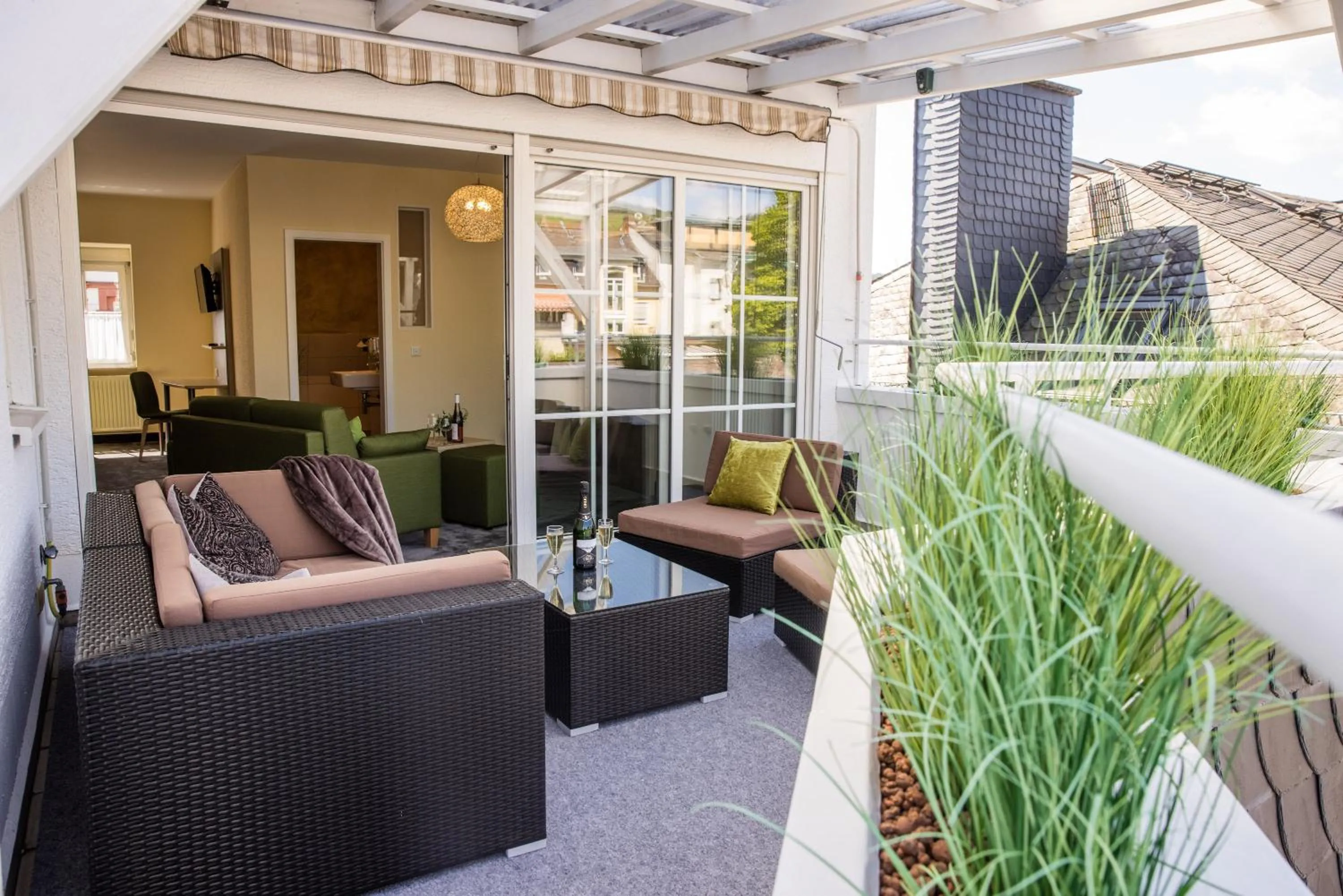 Balcony/Terrace in Rheinhotel Rüdesheim - Wellness