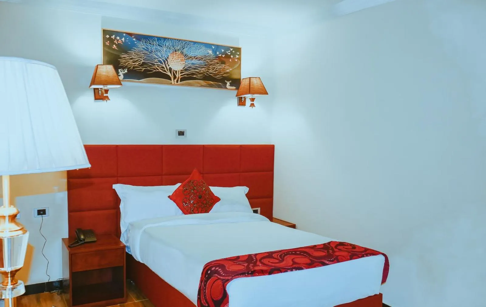 Bed in Moonlight Hotel Addis Ababa