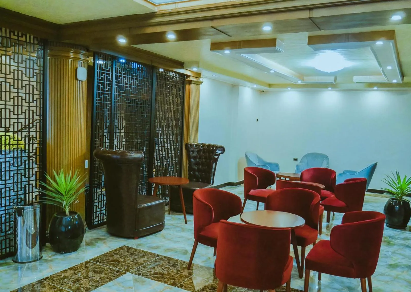 Seating area in Moonlight Hotel Addis Ababa
