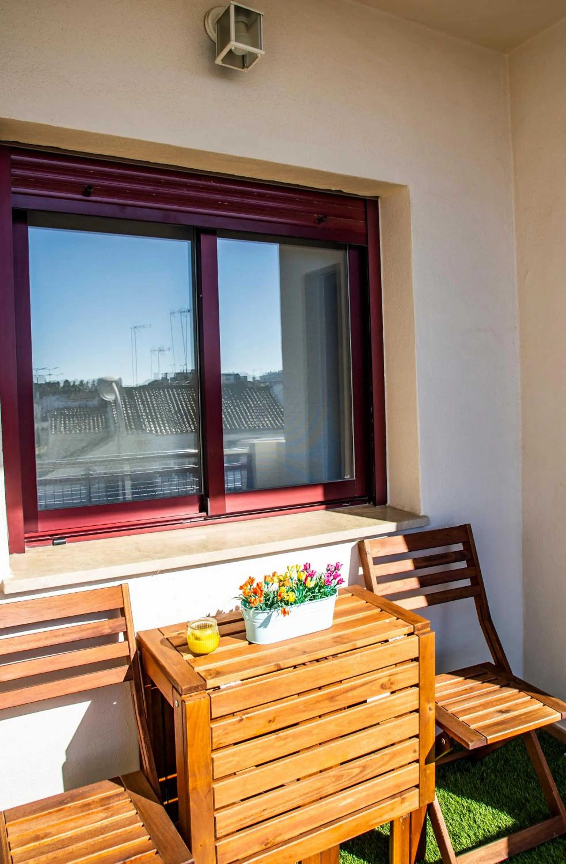 Balcony/Terrace in VALDECARRETAS Apartamento Rota cerca de playa