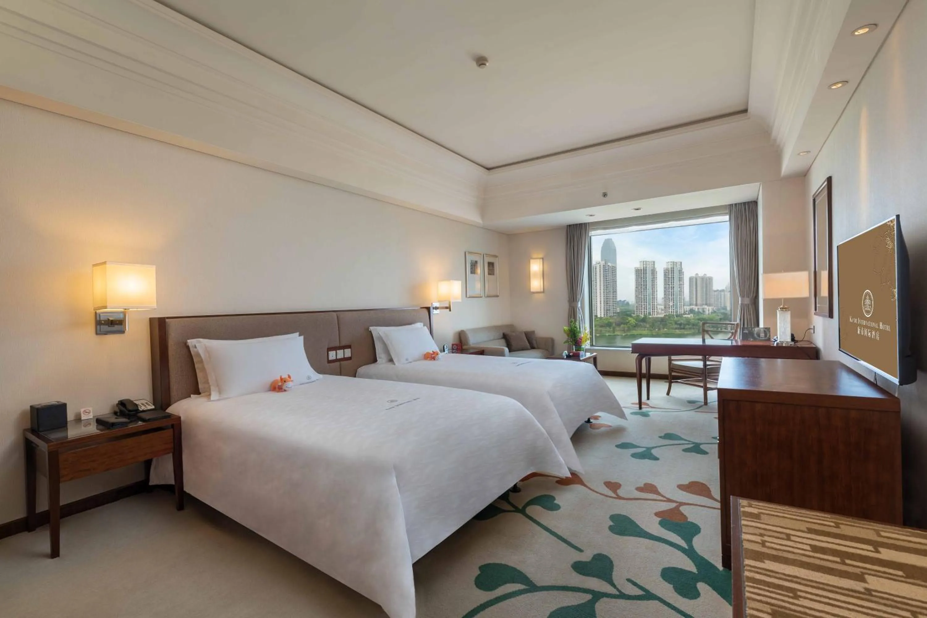 Property building, Bed in Huizhou Kande International Hotel