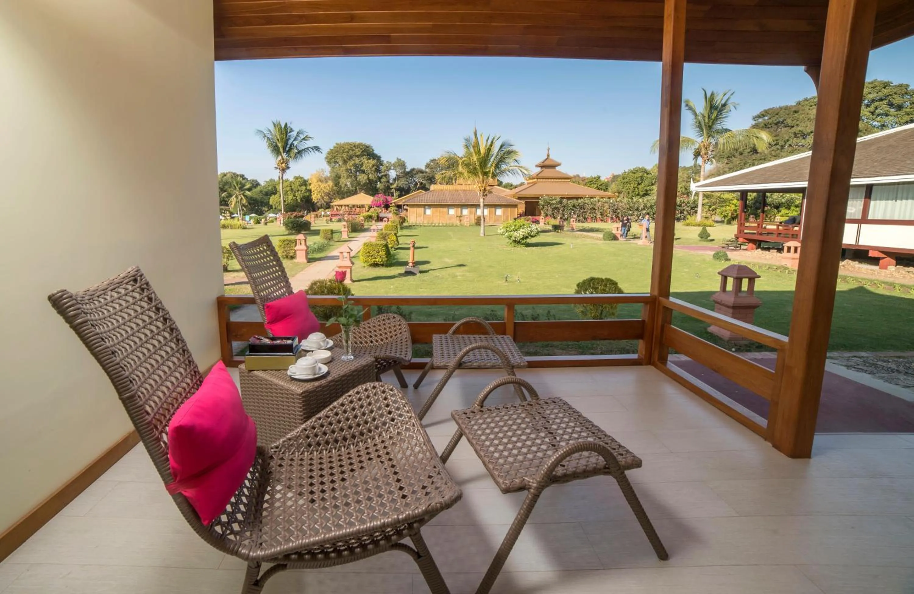 Balcony/Terrace in Bagan Thiripyitsaya Sanctuary Resort