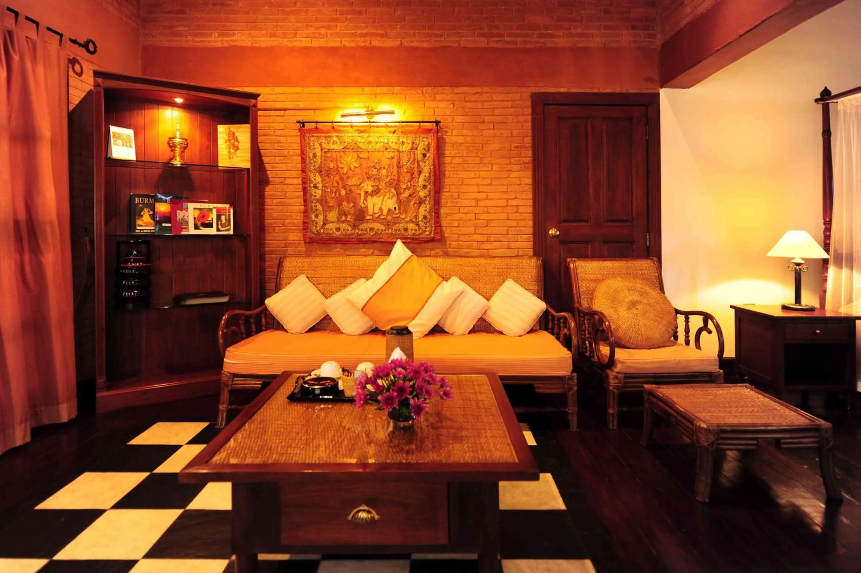 Living room in Bagan Thiripyitsaya Sanctuary Resort