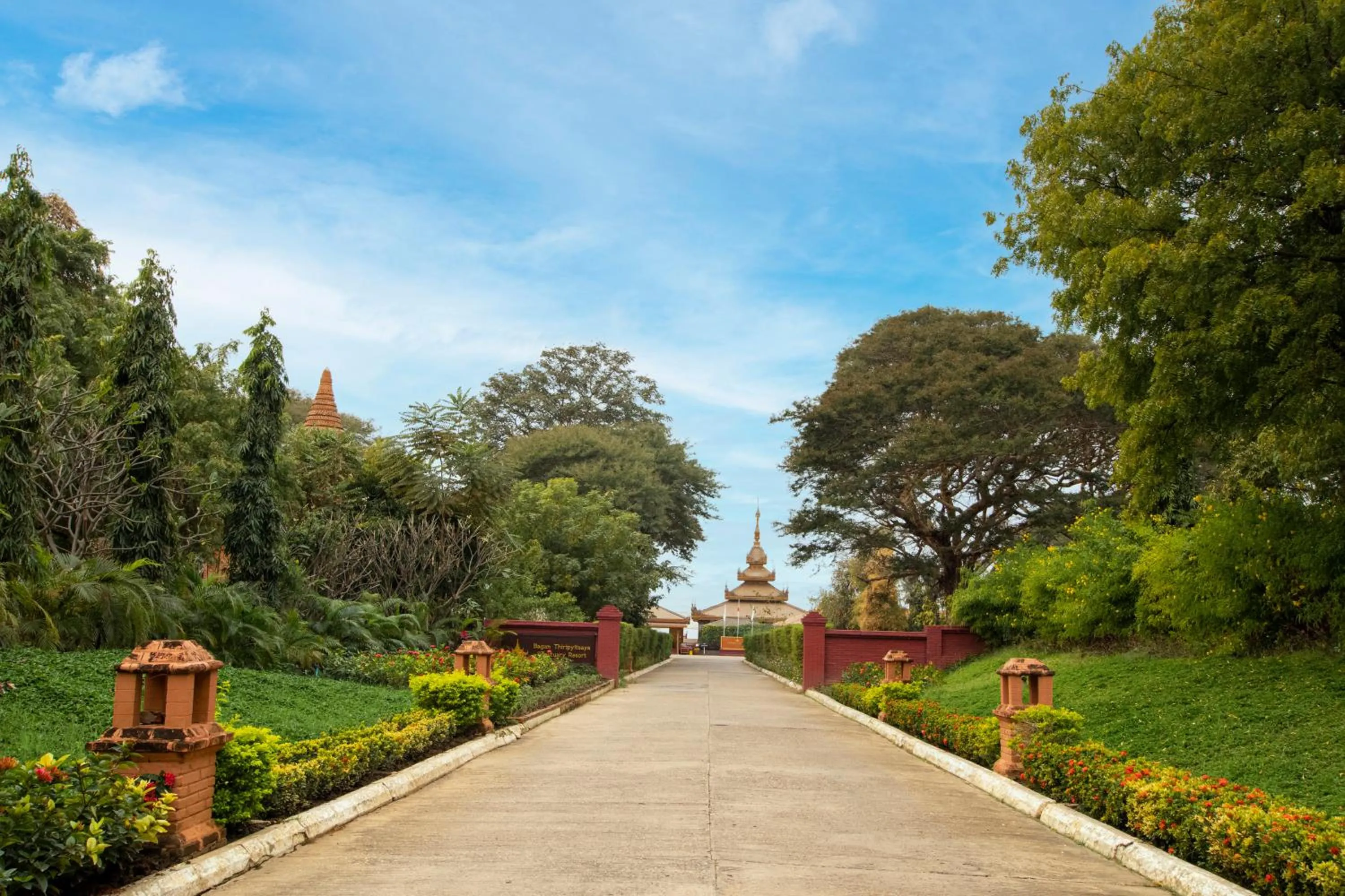 Facade/entrance in Bagan Thiripyitsaya Sanctuary Resort