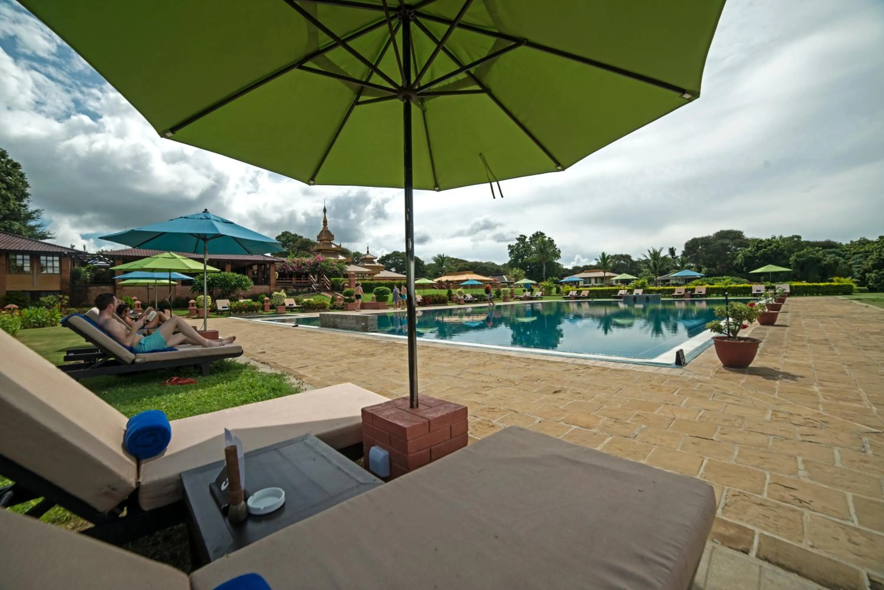 Pool view in Bagan Thiripyitsaya Sanctuary Resort