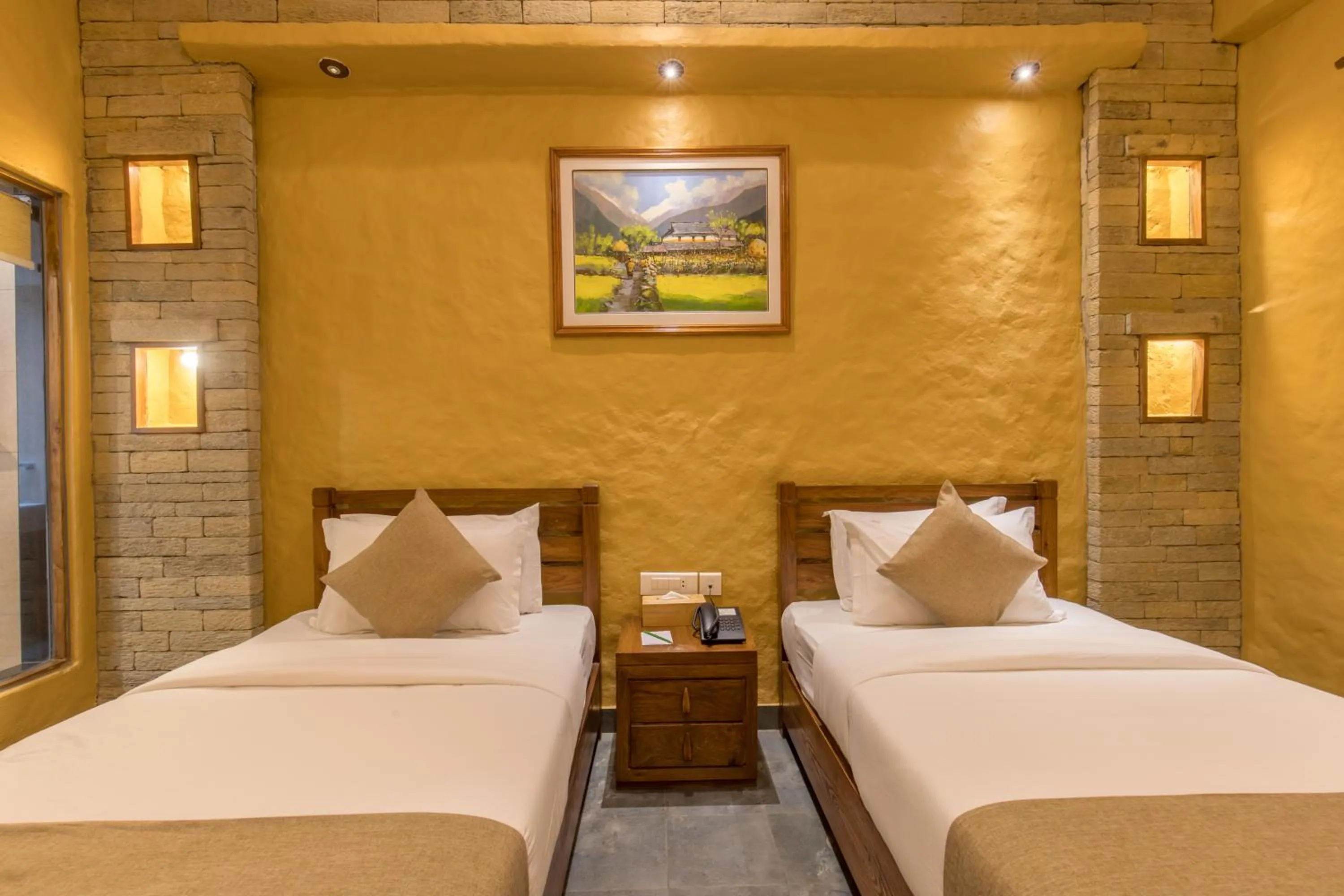 Bed in Bar Peepal Resort