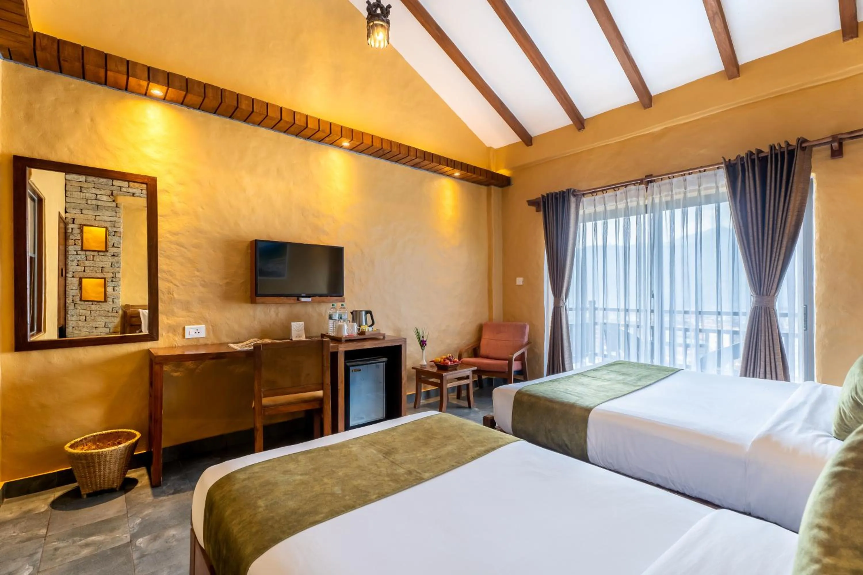 Bedroom, Bed in Bar Peepal Resort