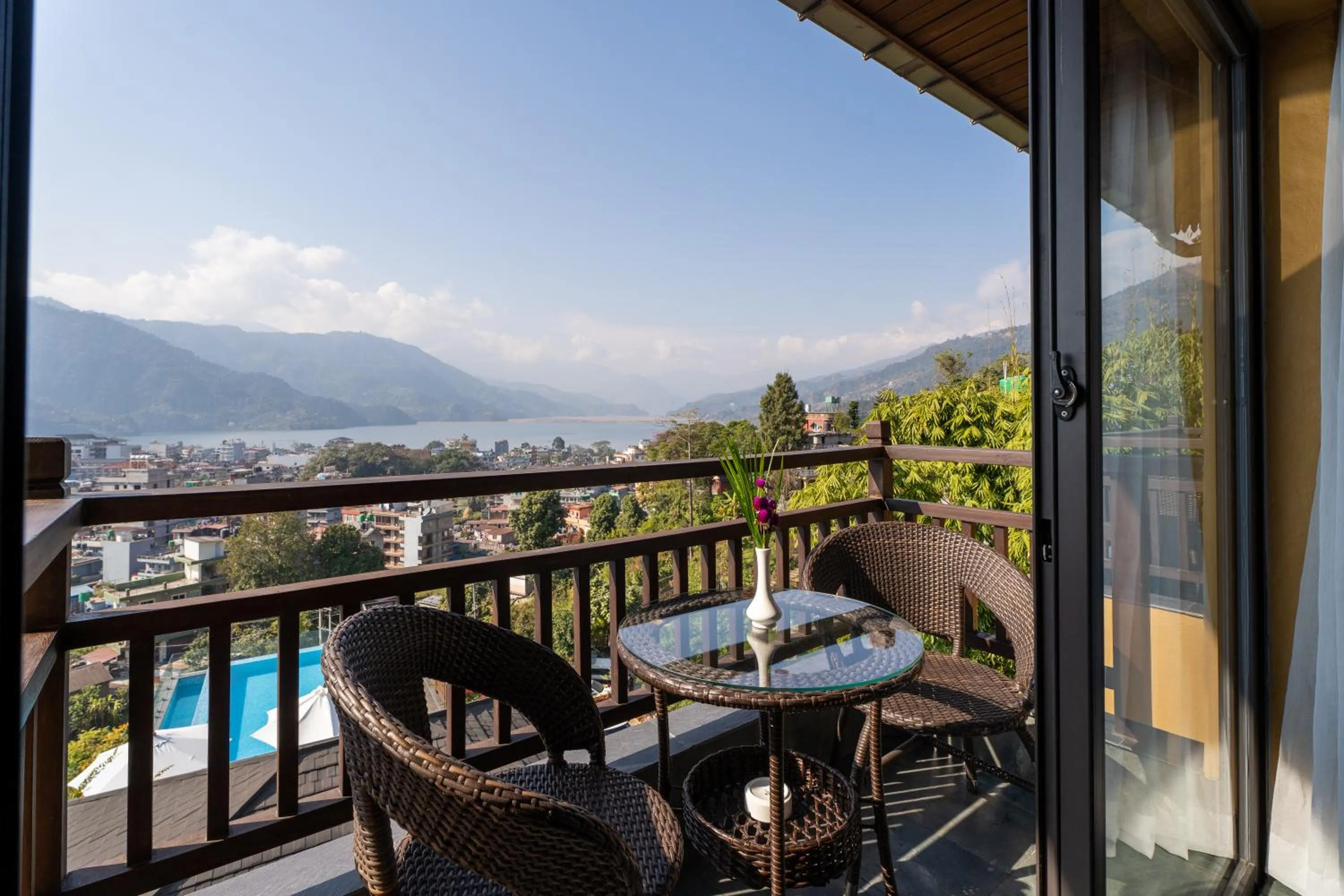 Pool view in Bar Peepal Resort