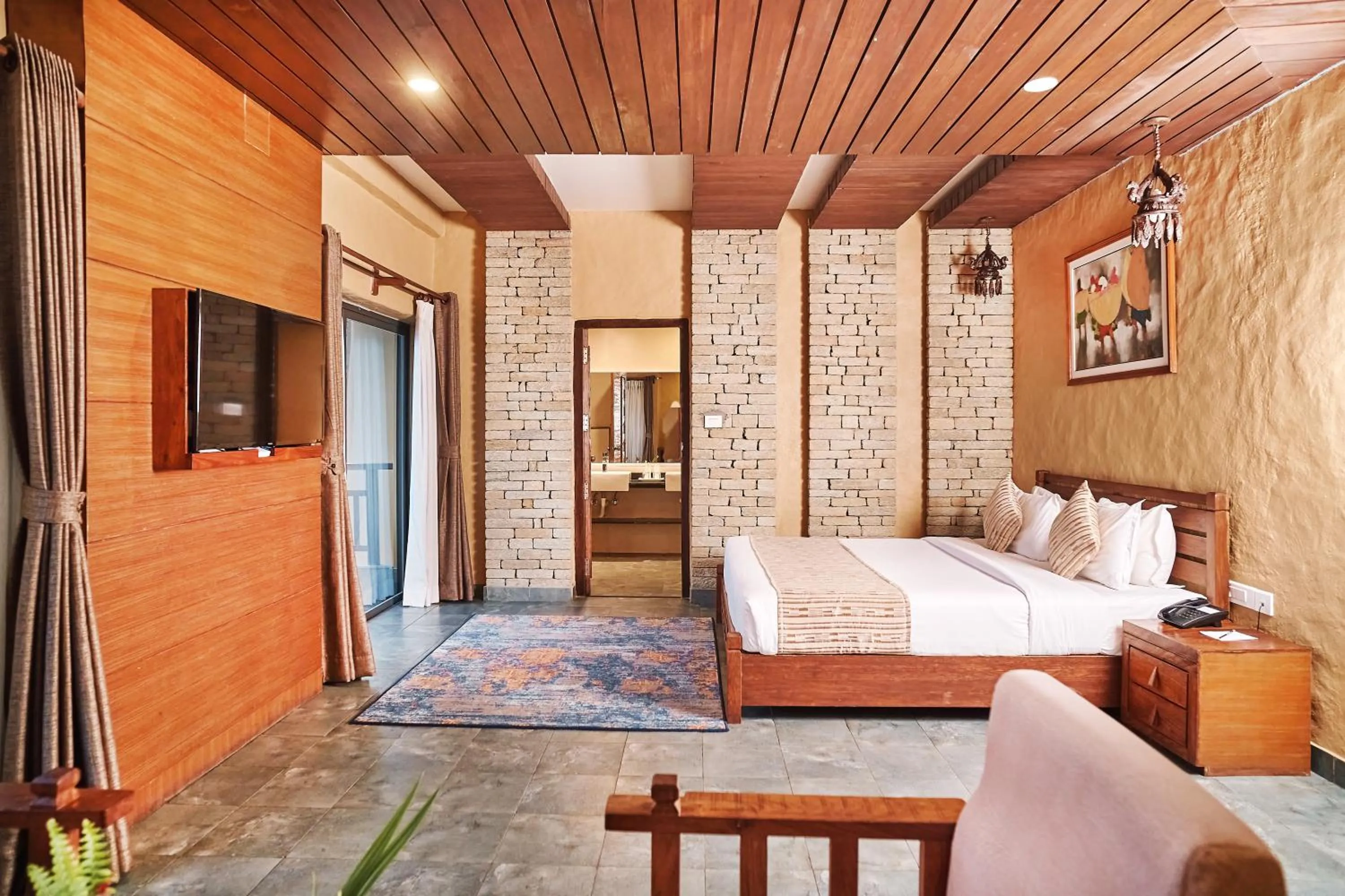 Bedroom, Bed in Bar Peepal Resort