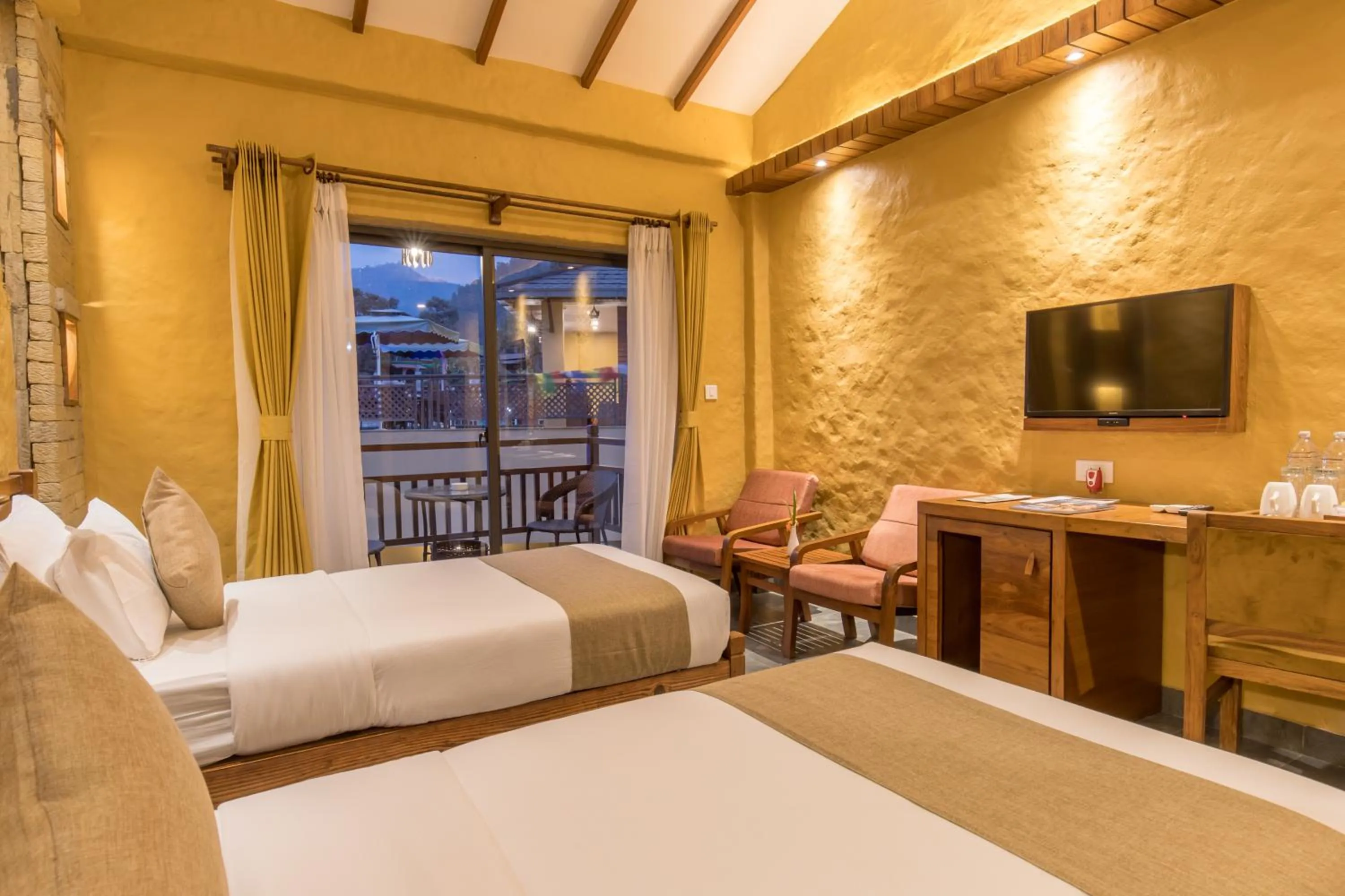 Bed in Bar Peepal Resort