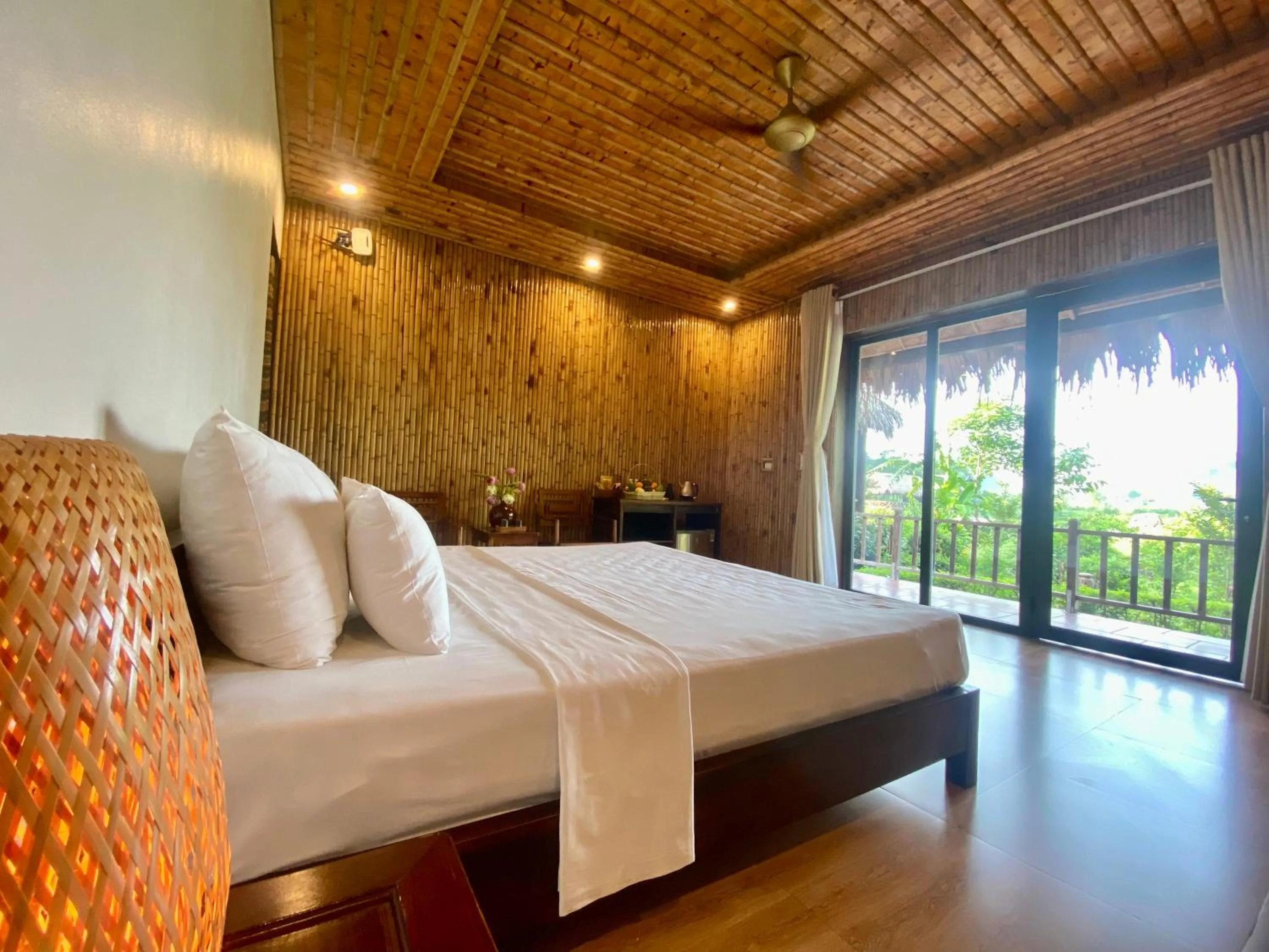 View (from property/room), Bed in Mường Village Ninh Bình
