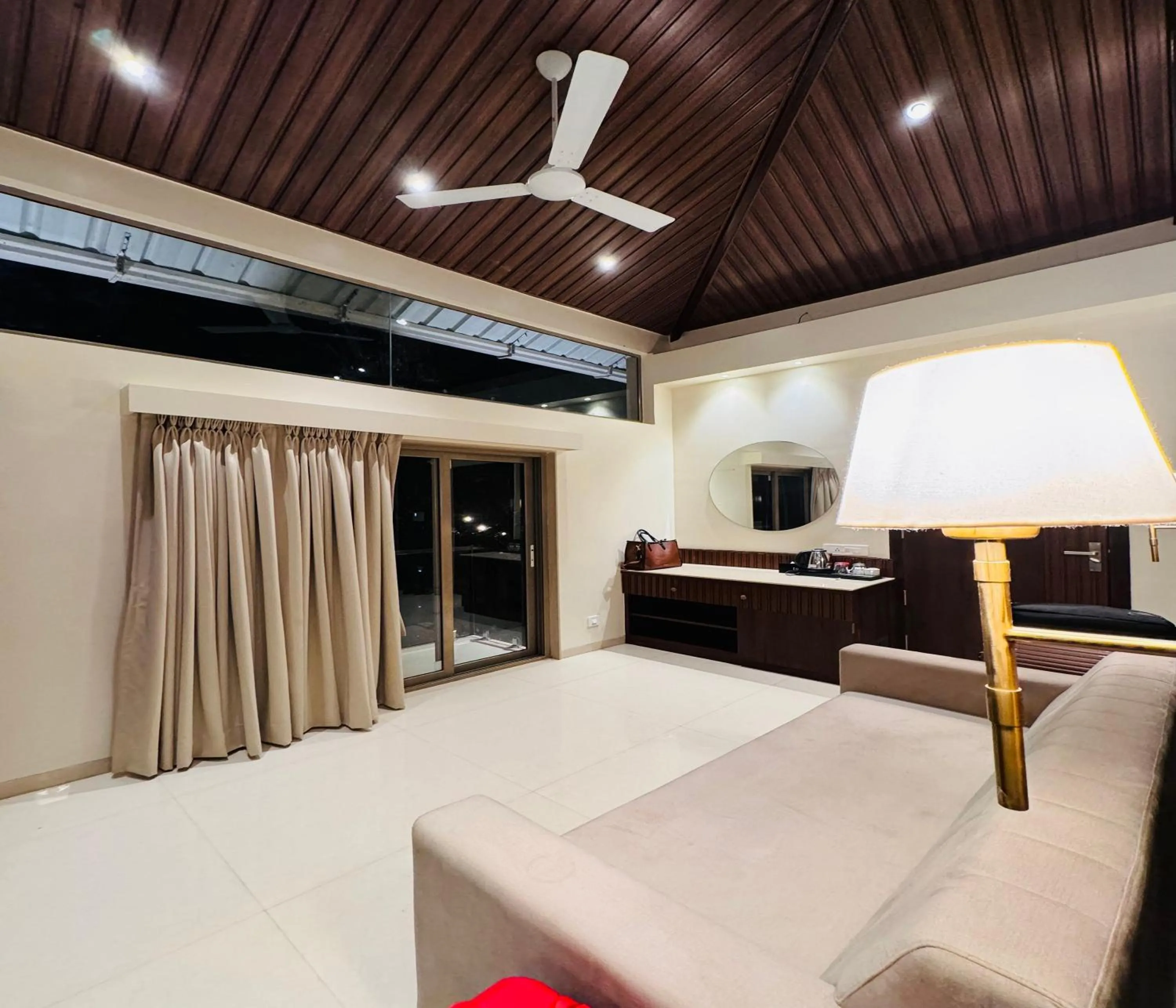 Living room, Bed in Aranyagiri Countryside Resort, Near Pune