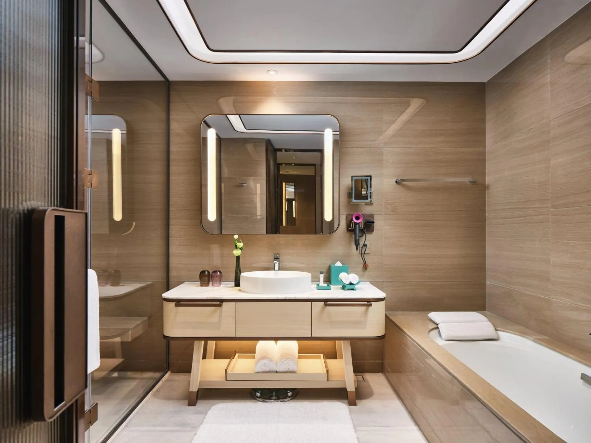 Bathroom in InterContinental Chongqing Raffles City by IHG