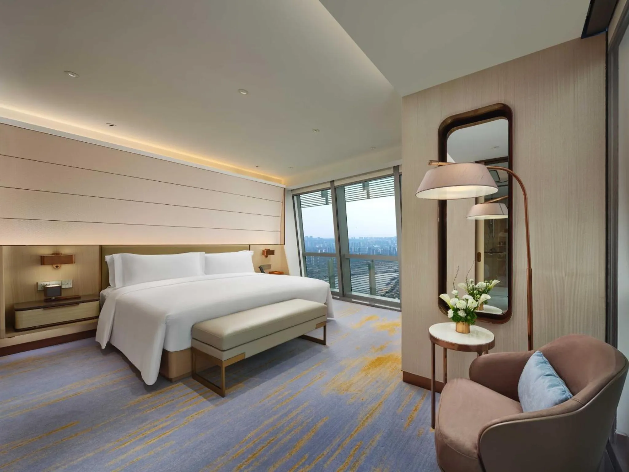 Photo of the whole room, Bed in InterContinental Chongqing Raffles City by IHG