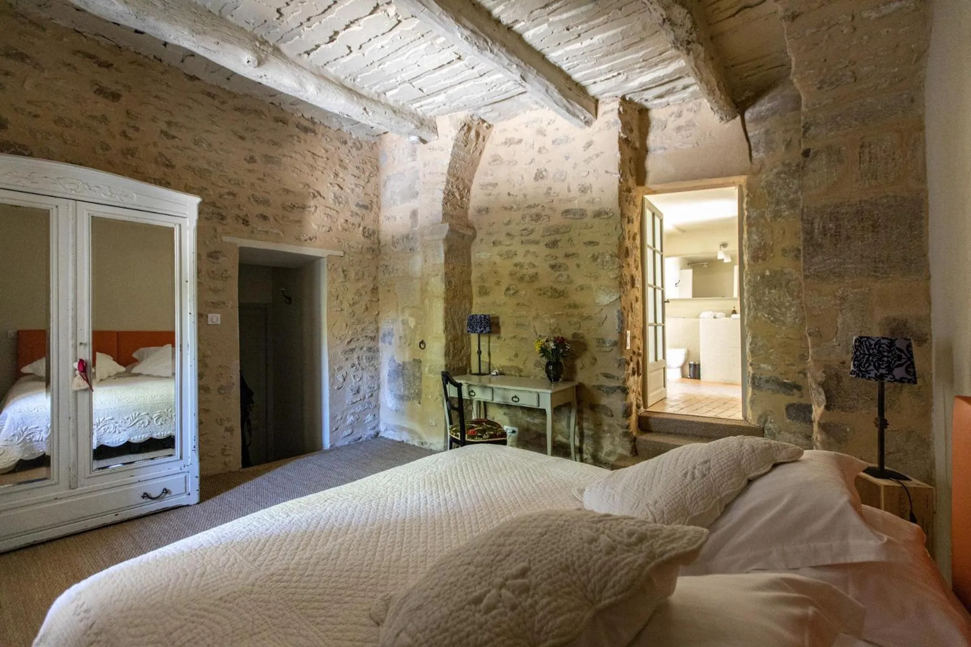 Bedroom, Bed in Le Prieuré La Madelène