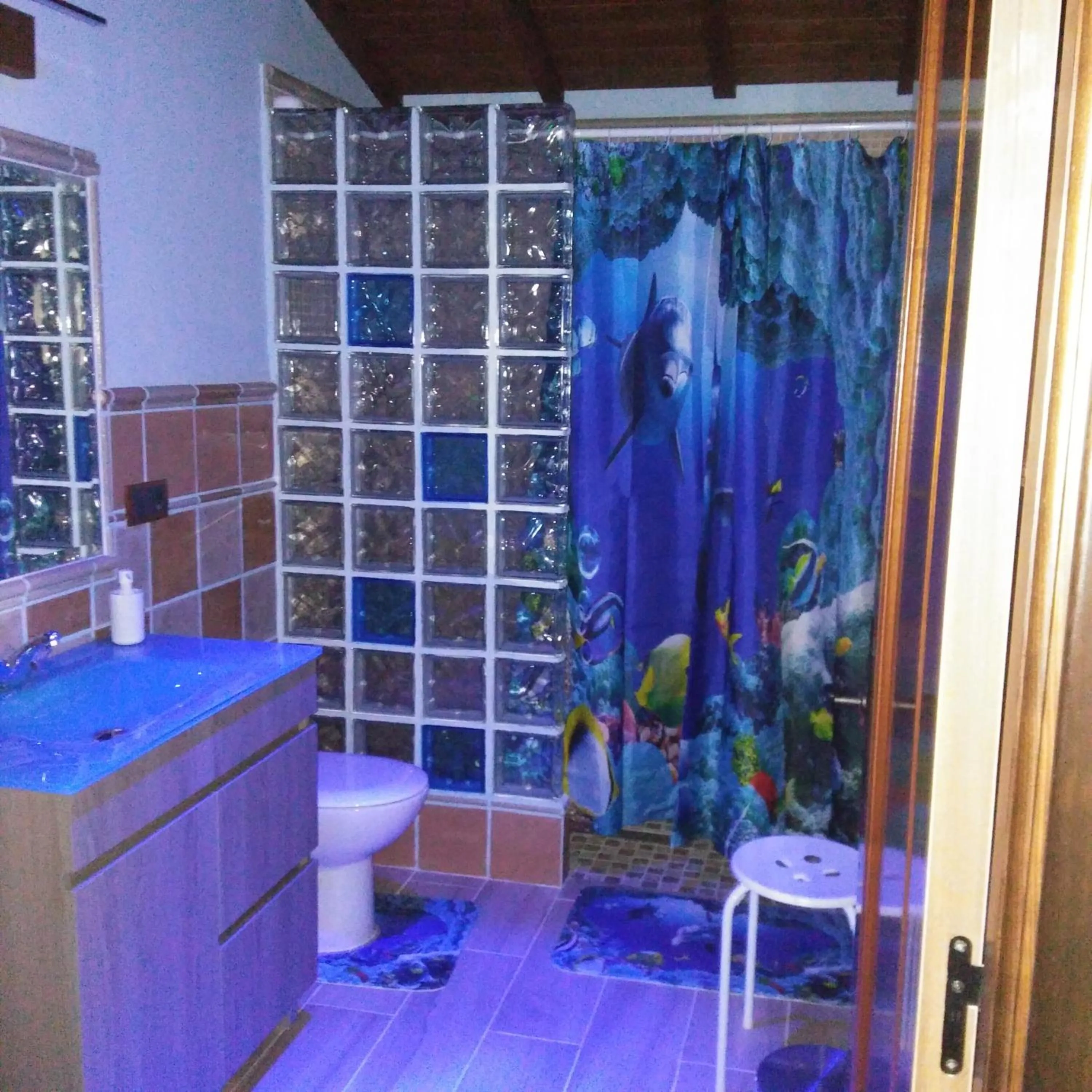 Bathroom in La Cabaña Romantica de Llano