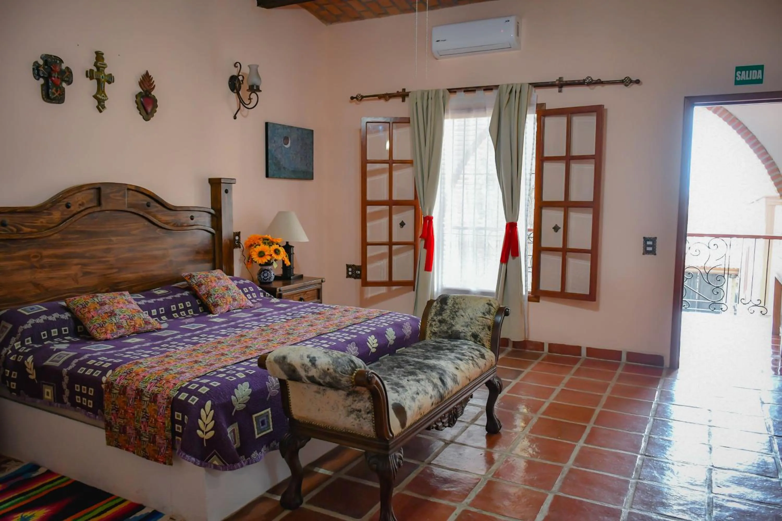 Bed in Hotel Hacienda San Isidro