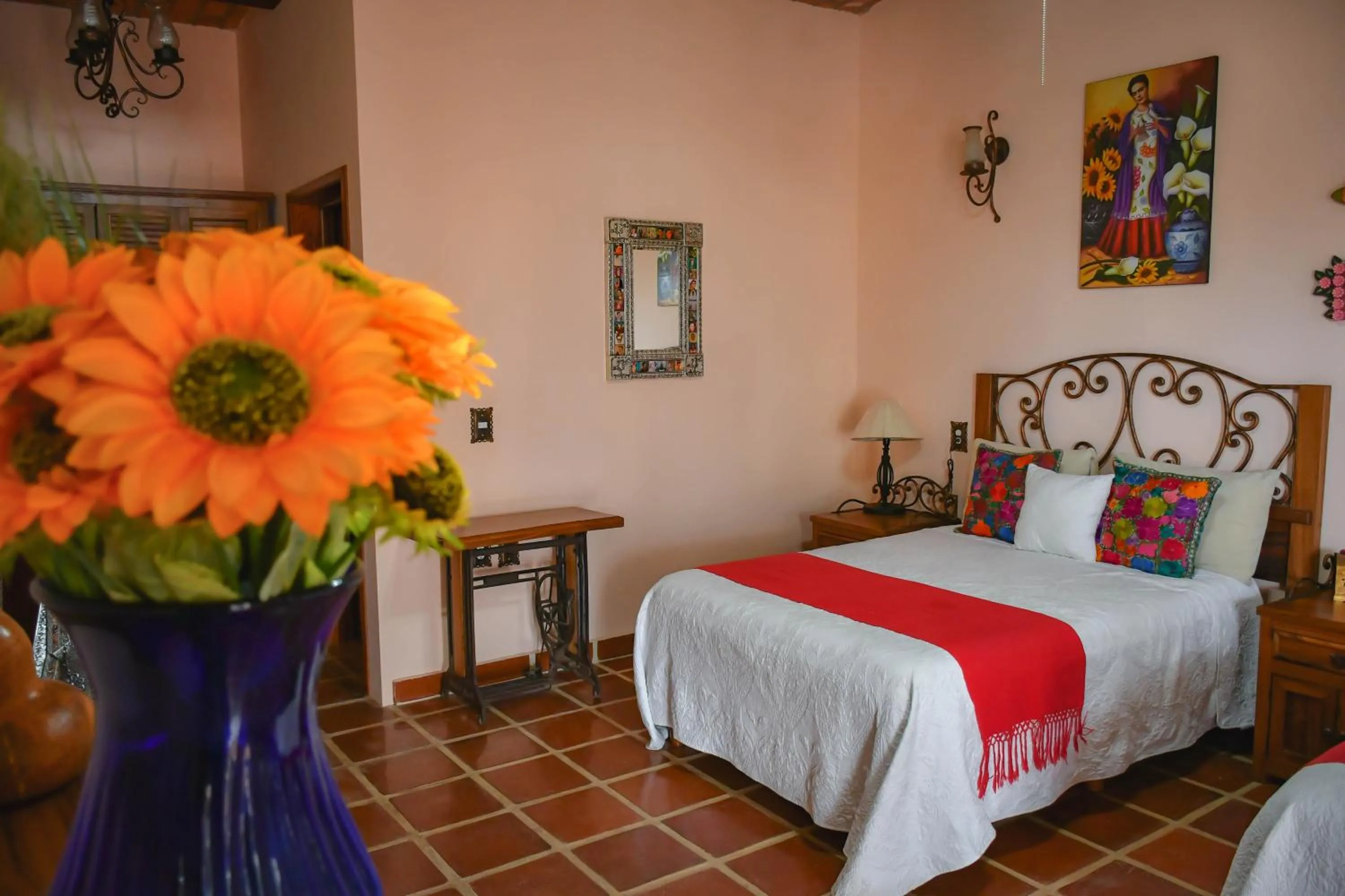 Bed in Hotel Hacienda San Isidro