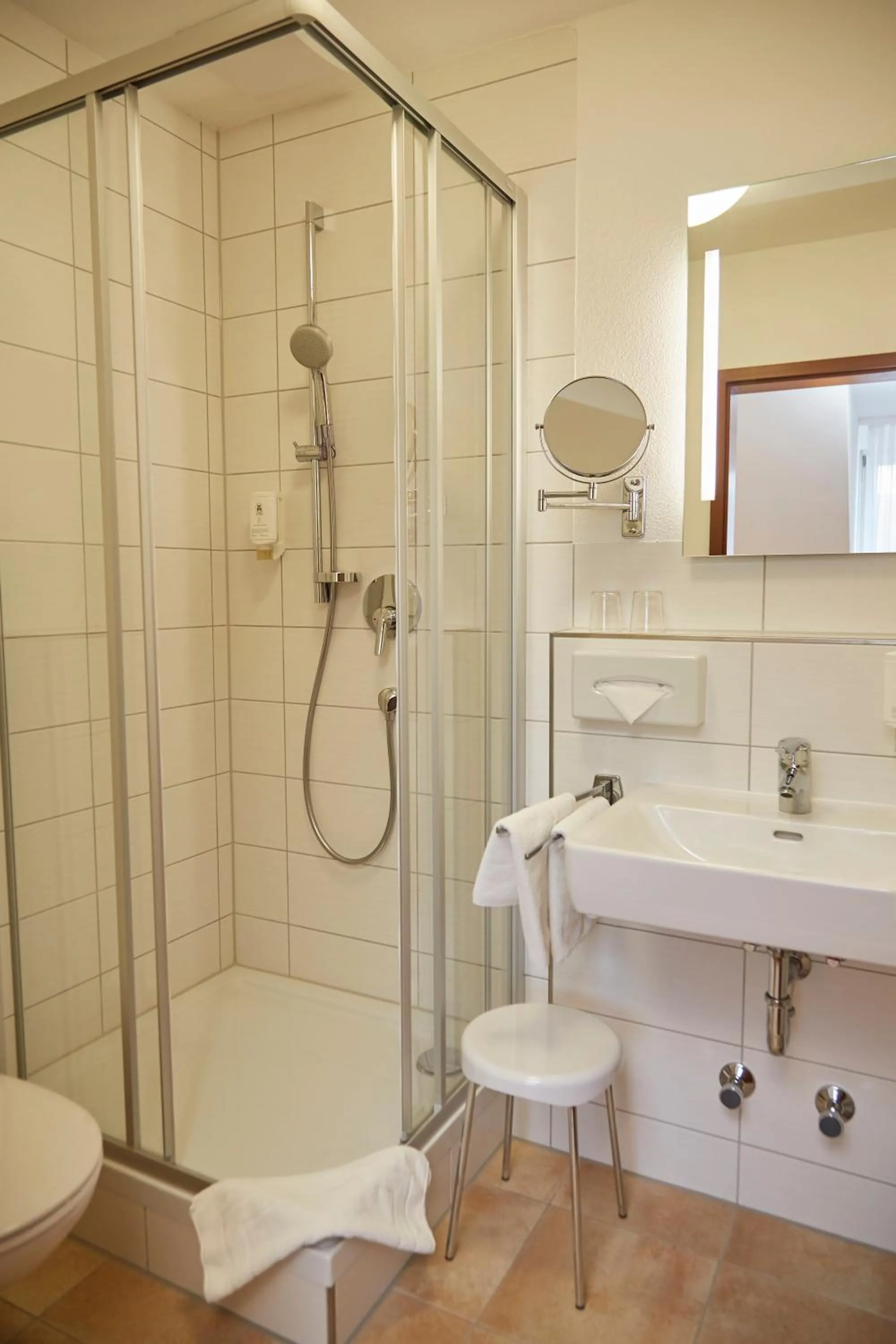 Shower in Flair Hotel Weinstube Lochner