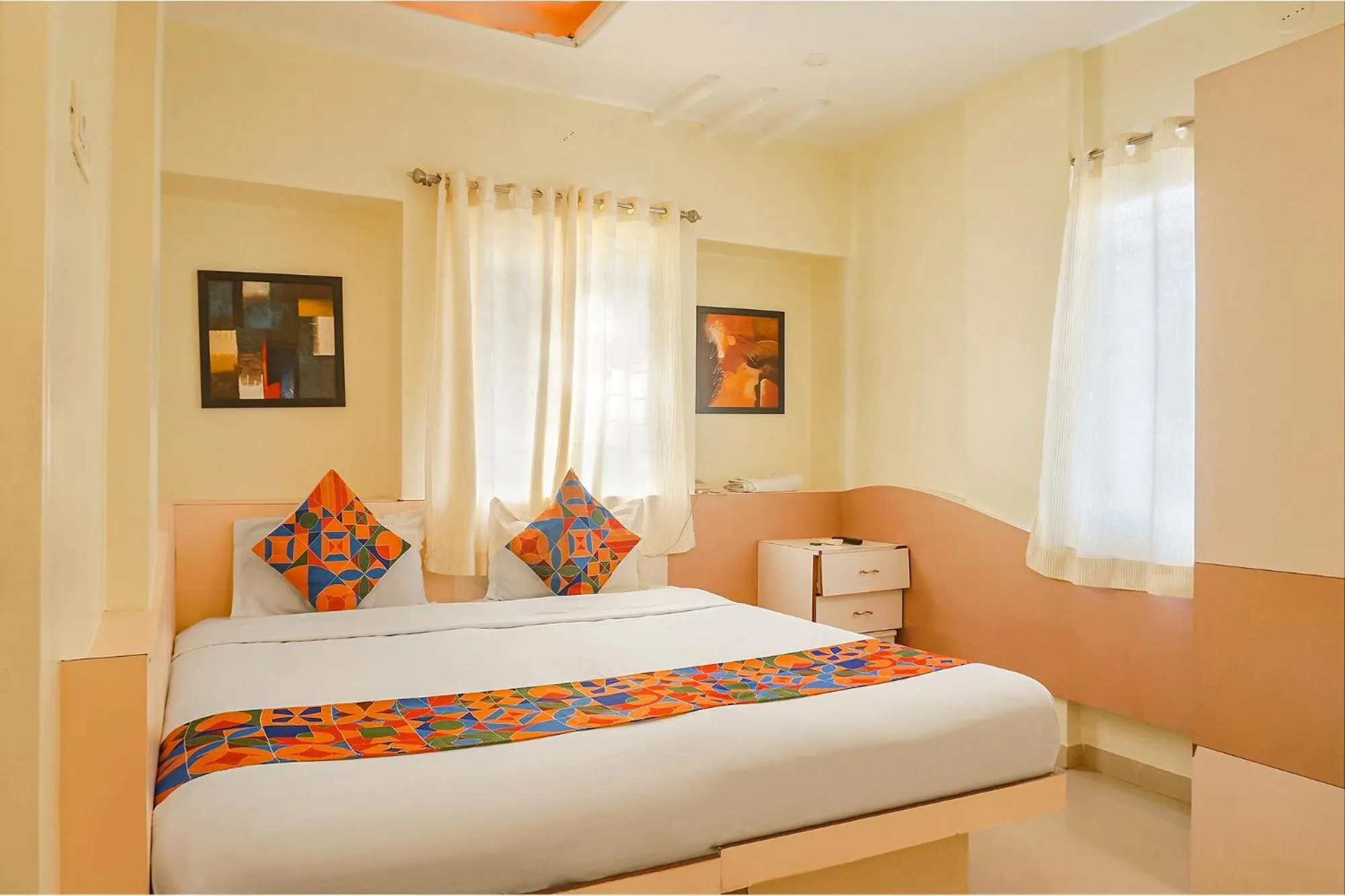 Bed in FabHotel Shree Swami, Nr Bird Valley Udyan
