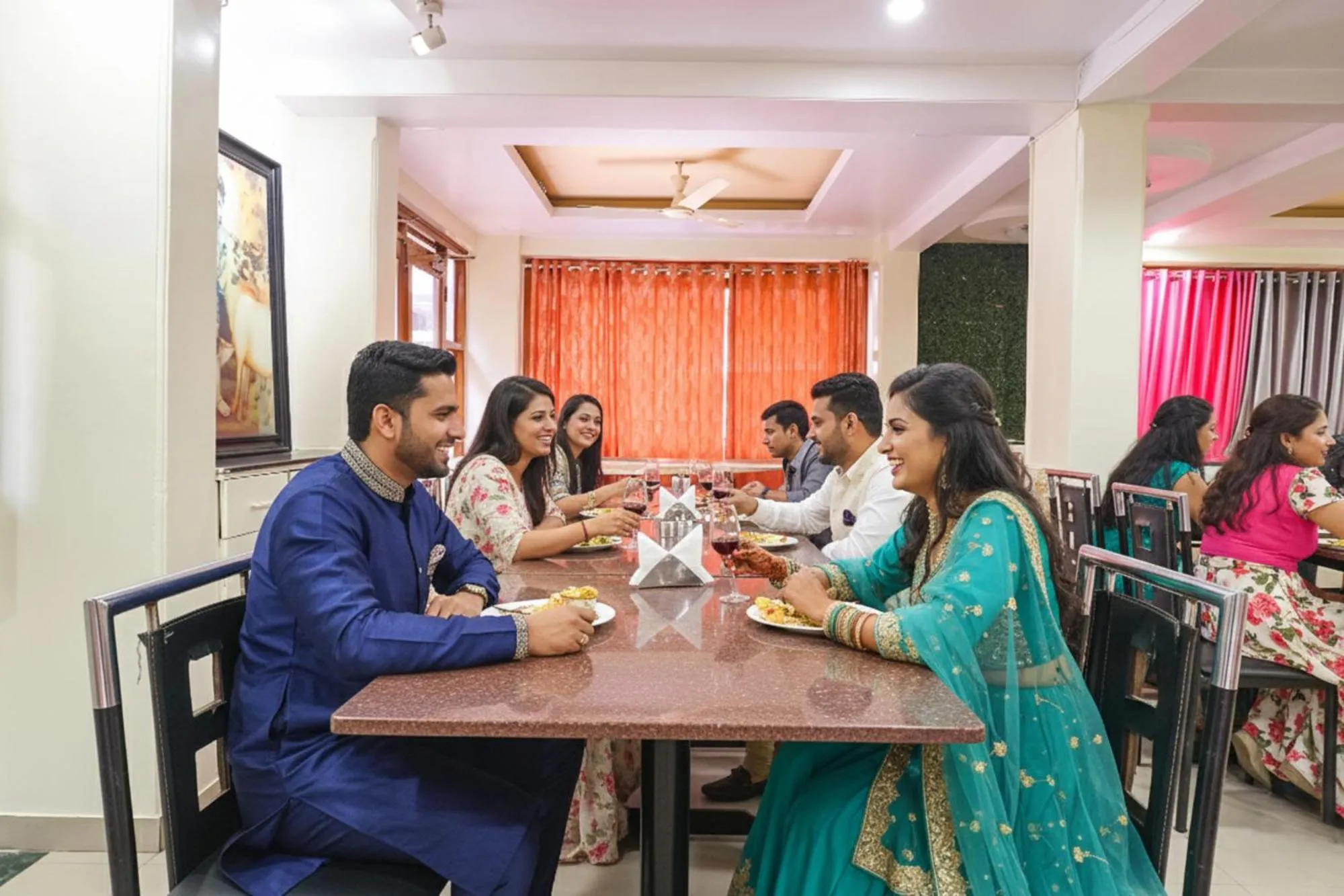 Restaurant/places to eat in FabHotel Shree Swami, Nr Bird Valley Udyan