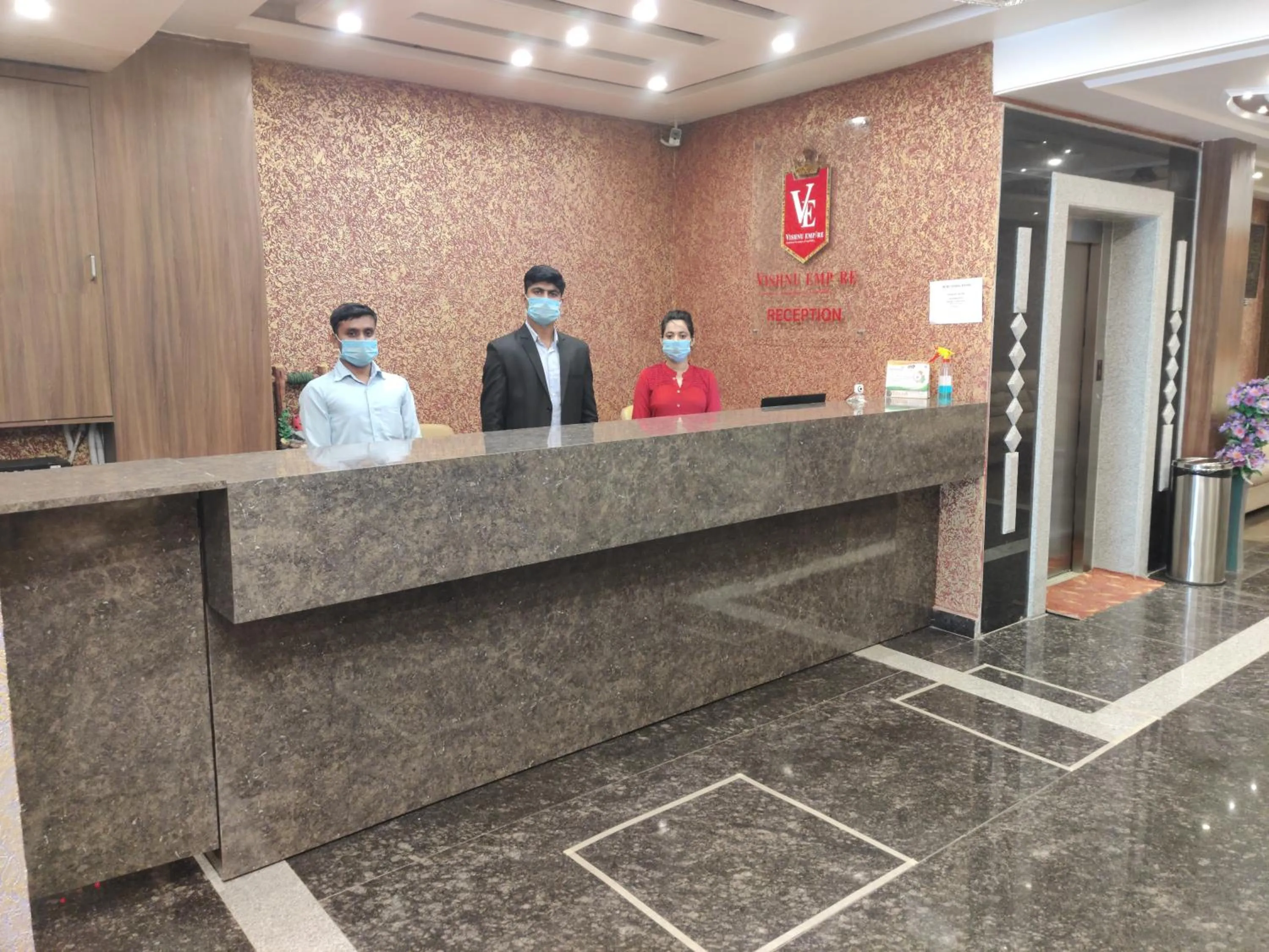 Lobby or reception in Hotel Vishnu Empire