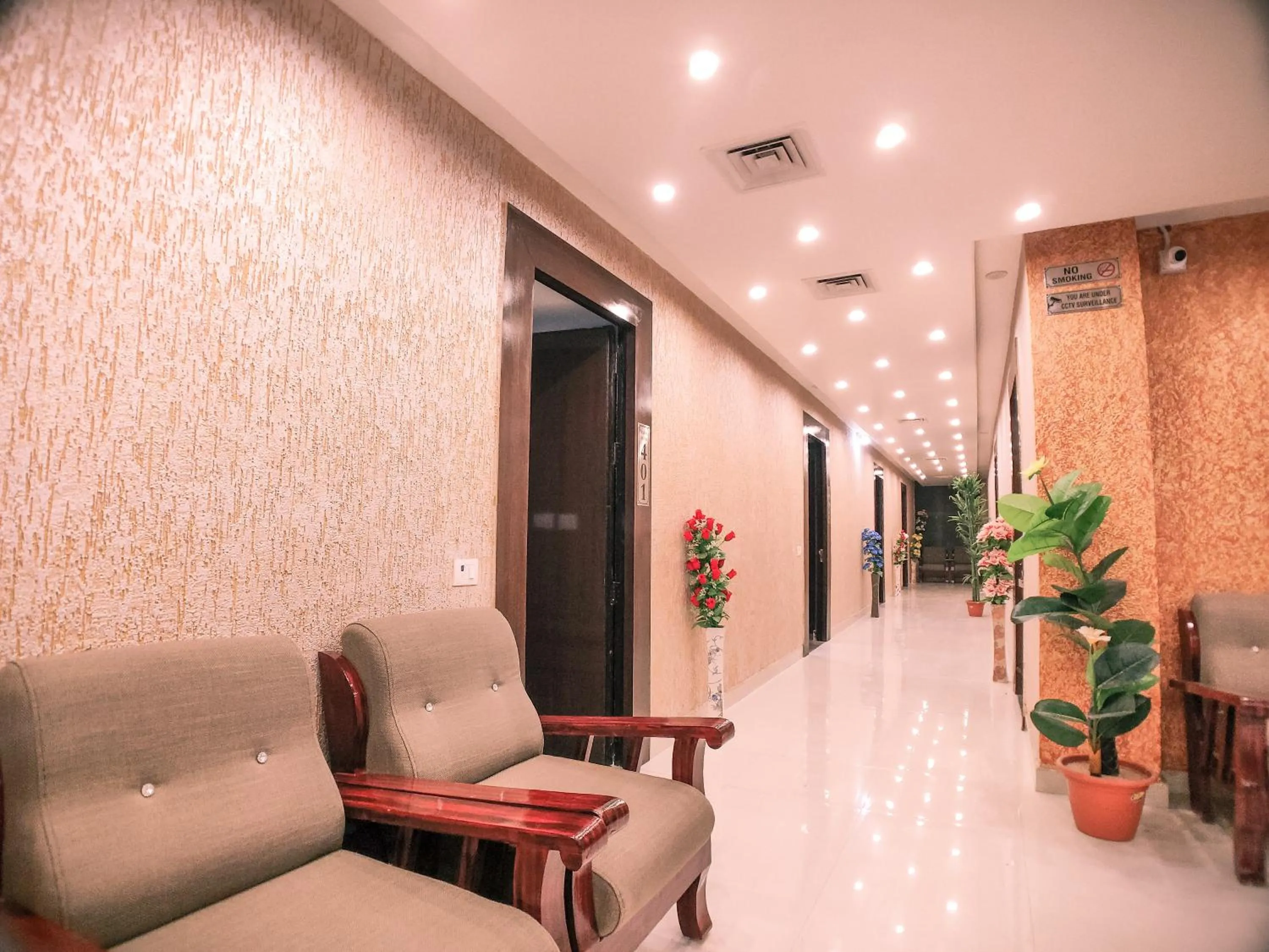 Seating area in Hotel Vishnu Empire