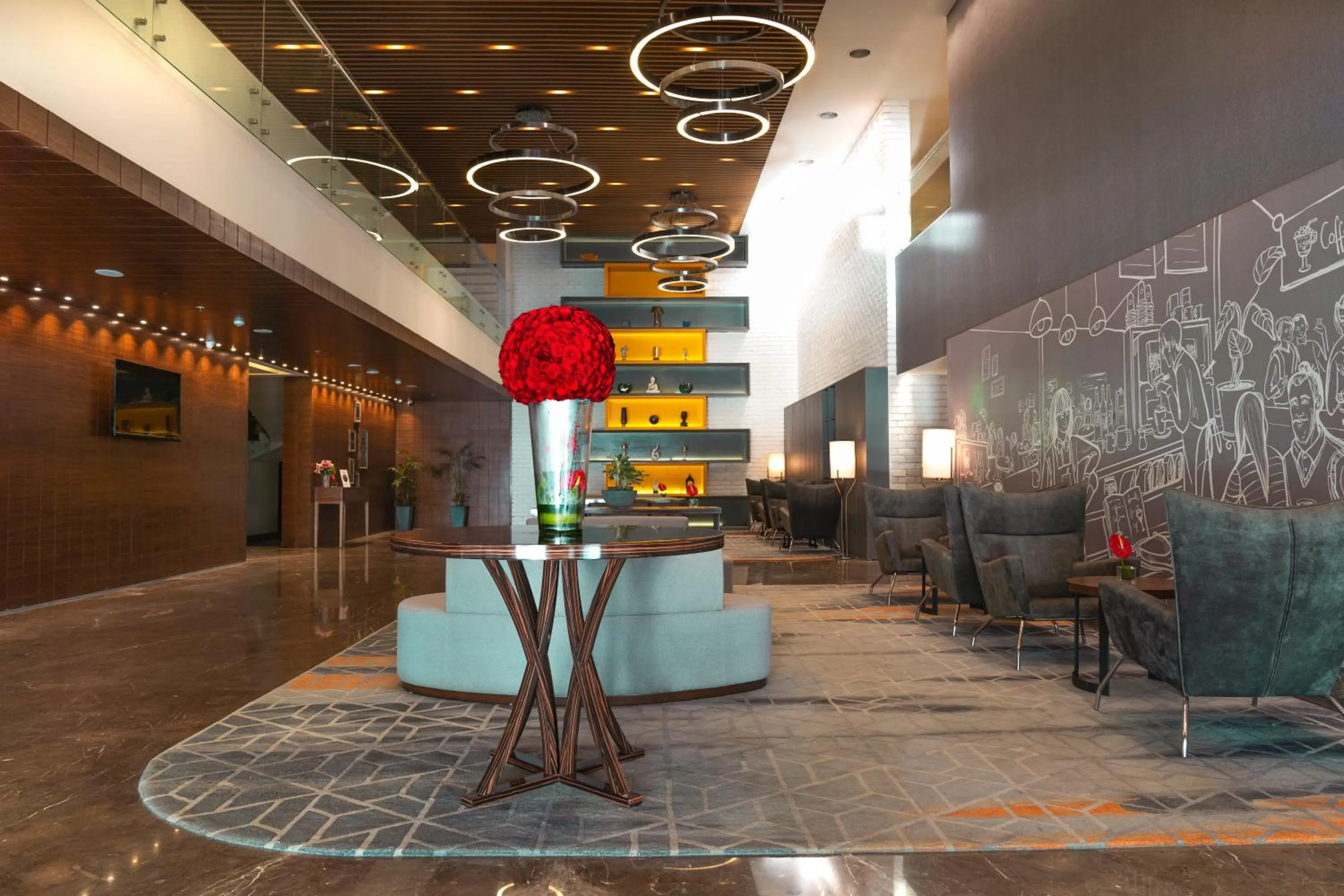 Lobby or reception in The Elite Narasapura, a member of Radisson Individuals