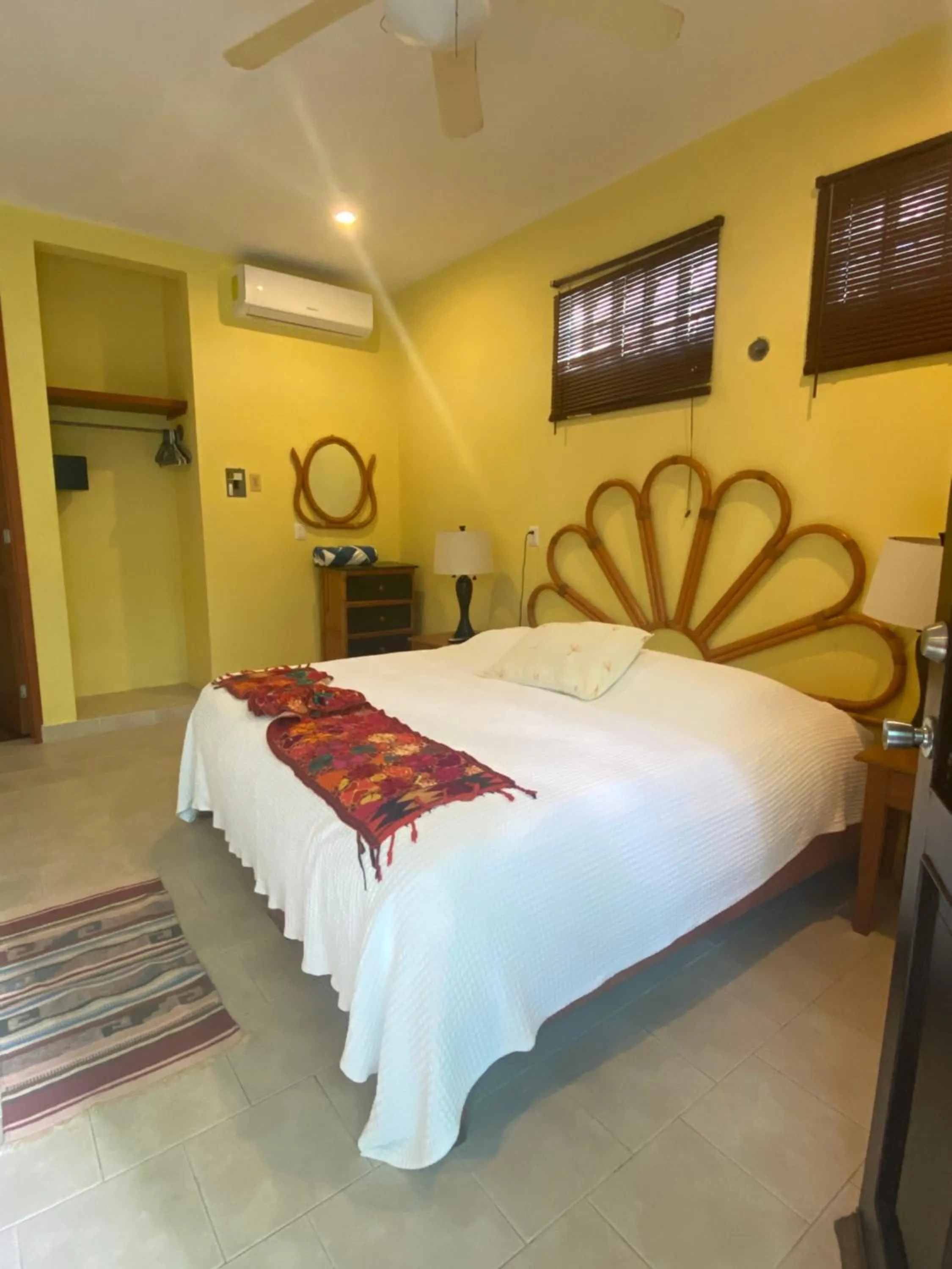 Bed in Sea Hawk Suites