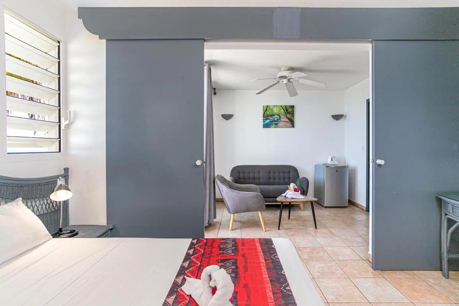 Living room, Bed in Karibea Sainte Luce Hotel