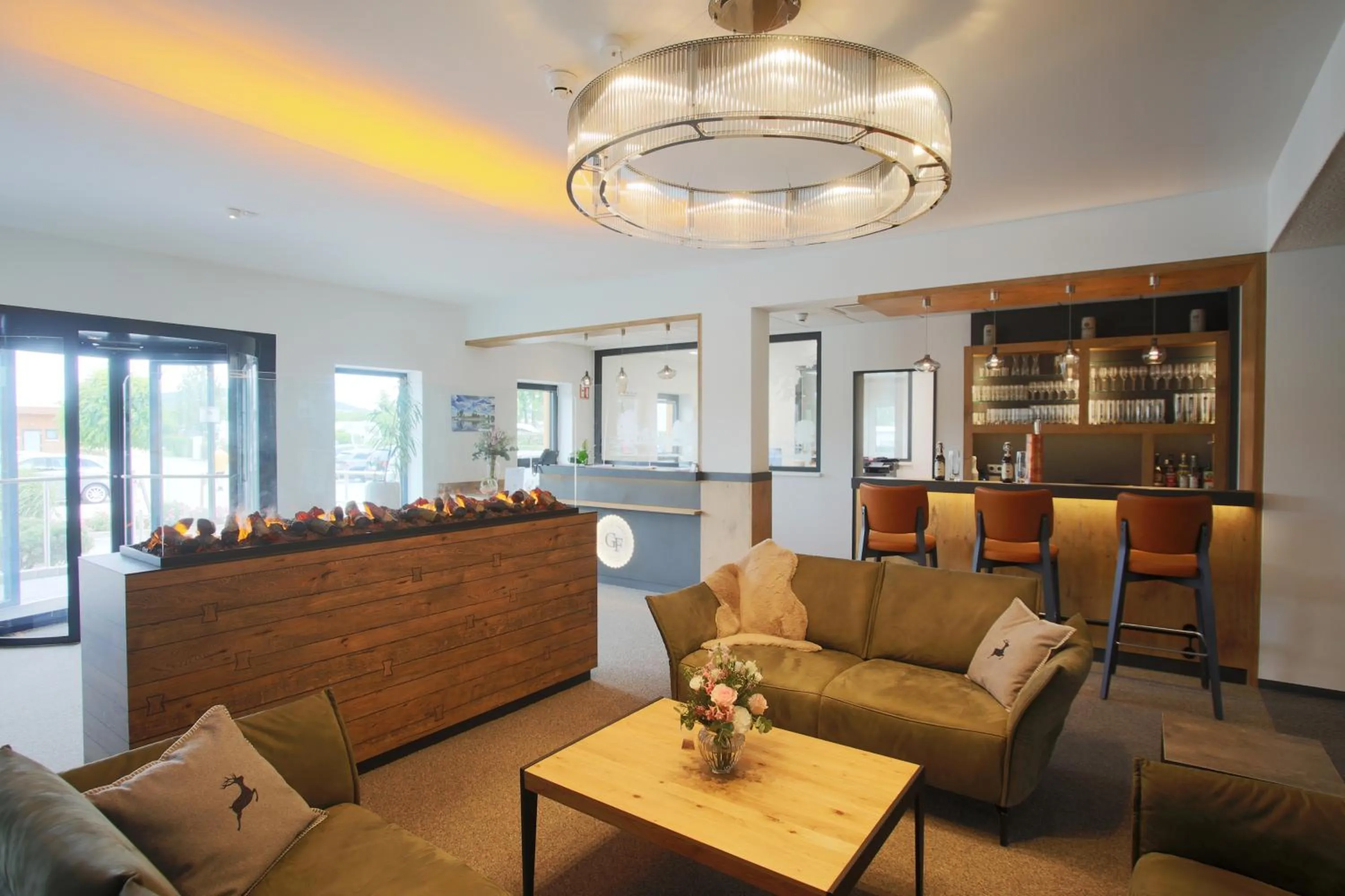 Lobby or reception in Hotel Grohnder Fährhaus