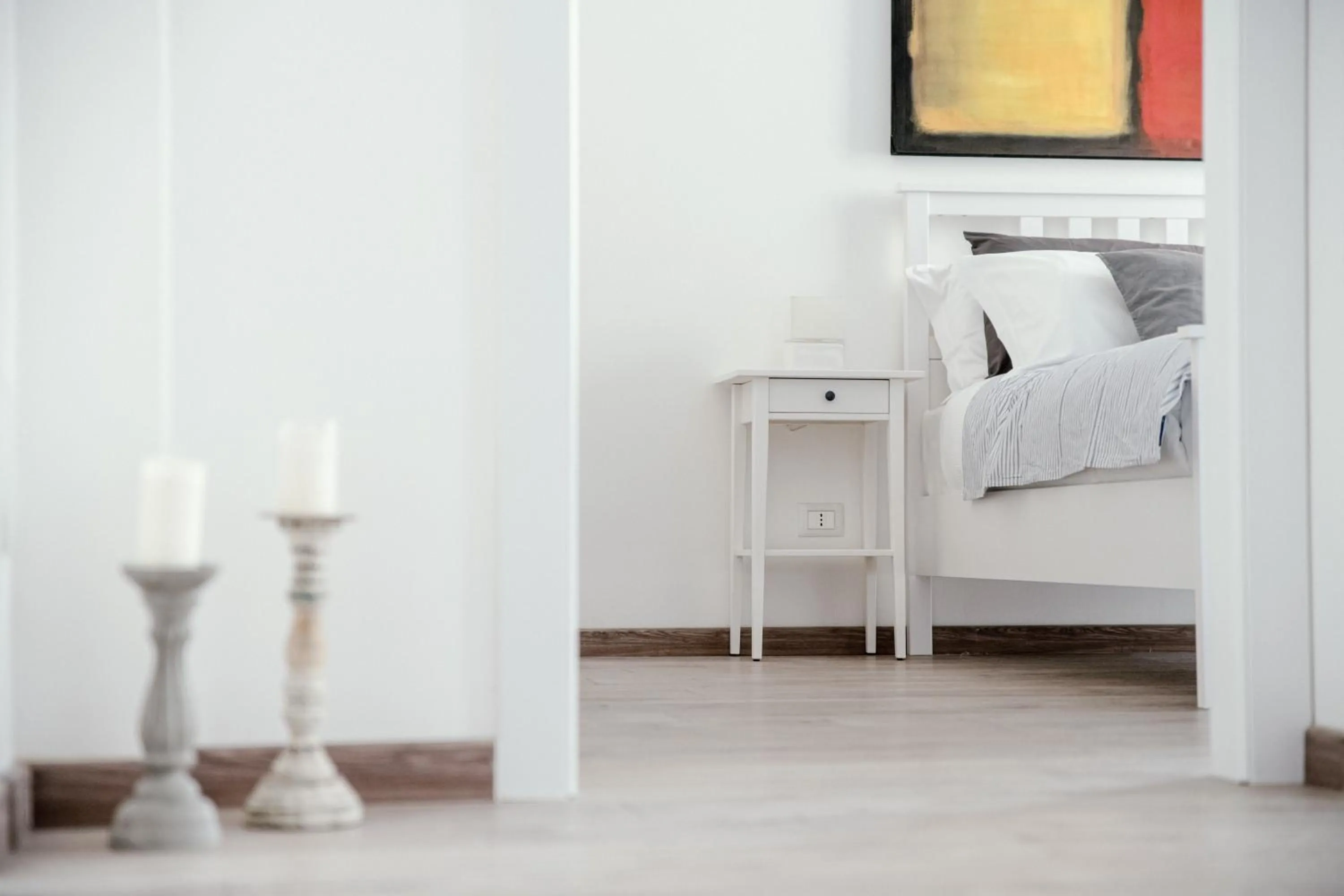 Decorative detail, Bed in Mark's Gallery Apartment by MyHomeInComo
