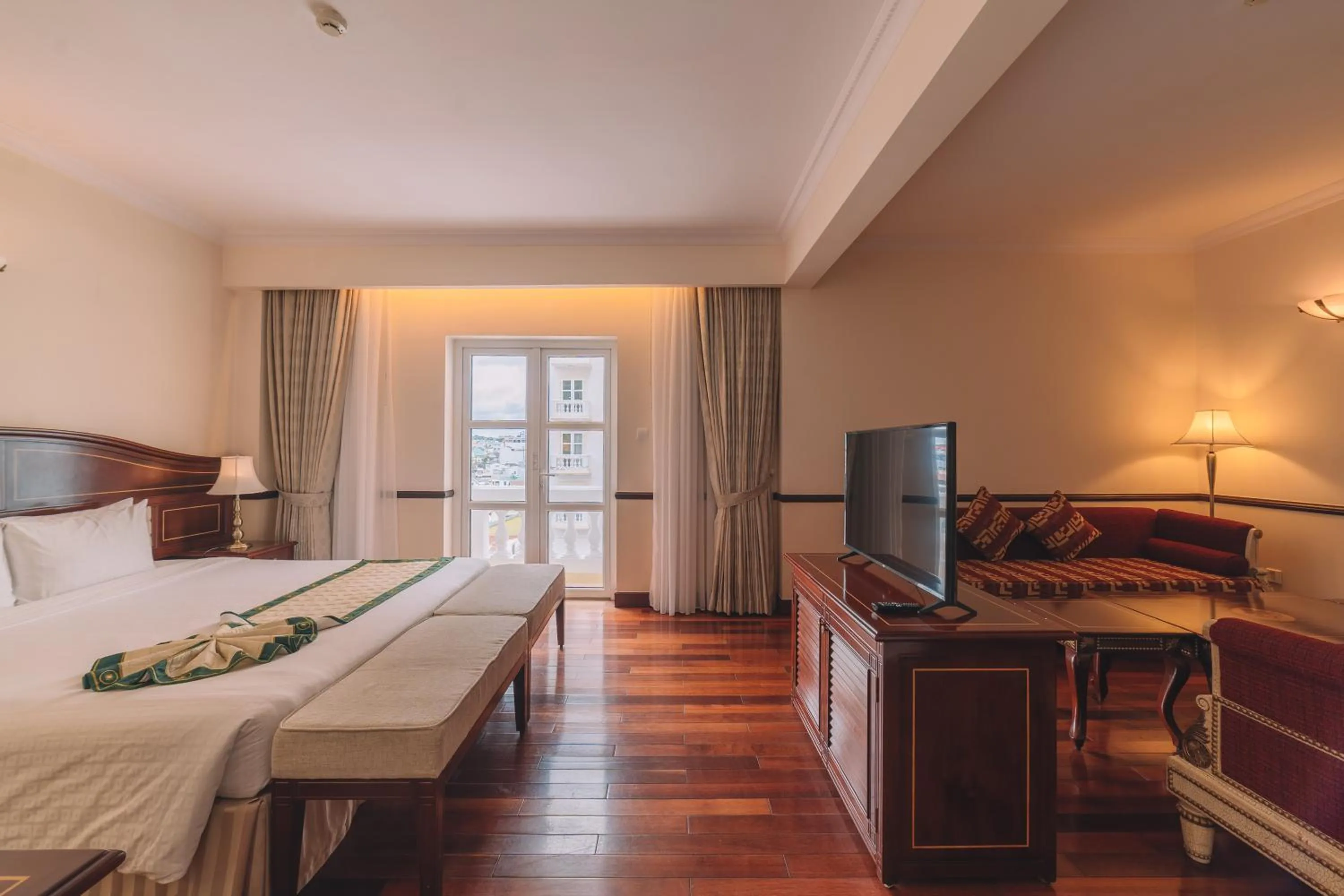 View (from property/room), Bed in Saigon Dalat Hotel