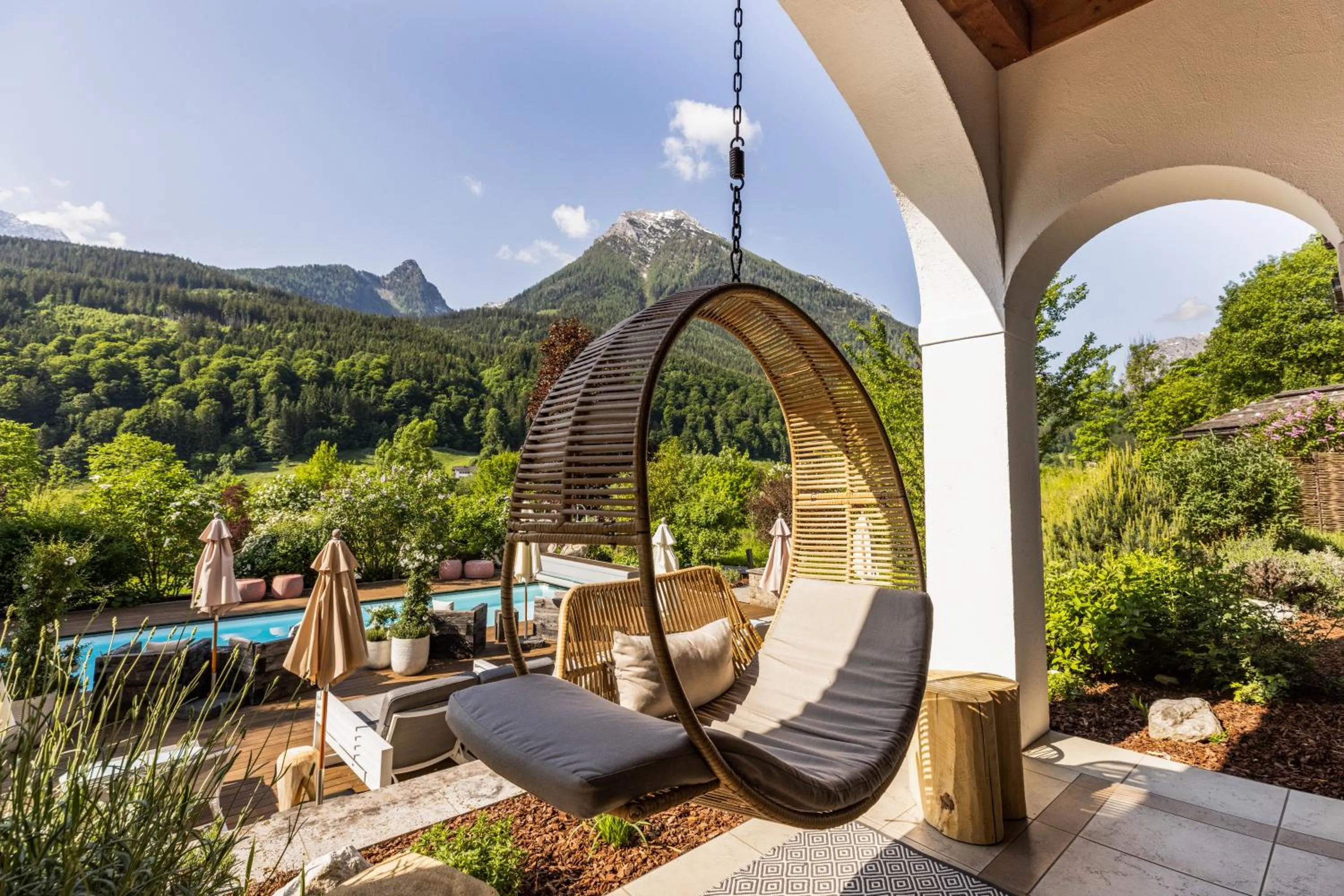 Swimming pool in Berghotel Rehlegg