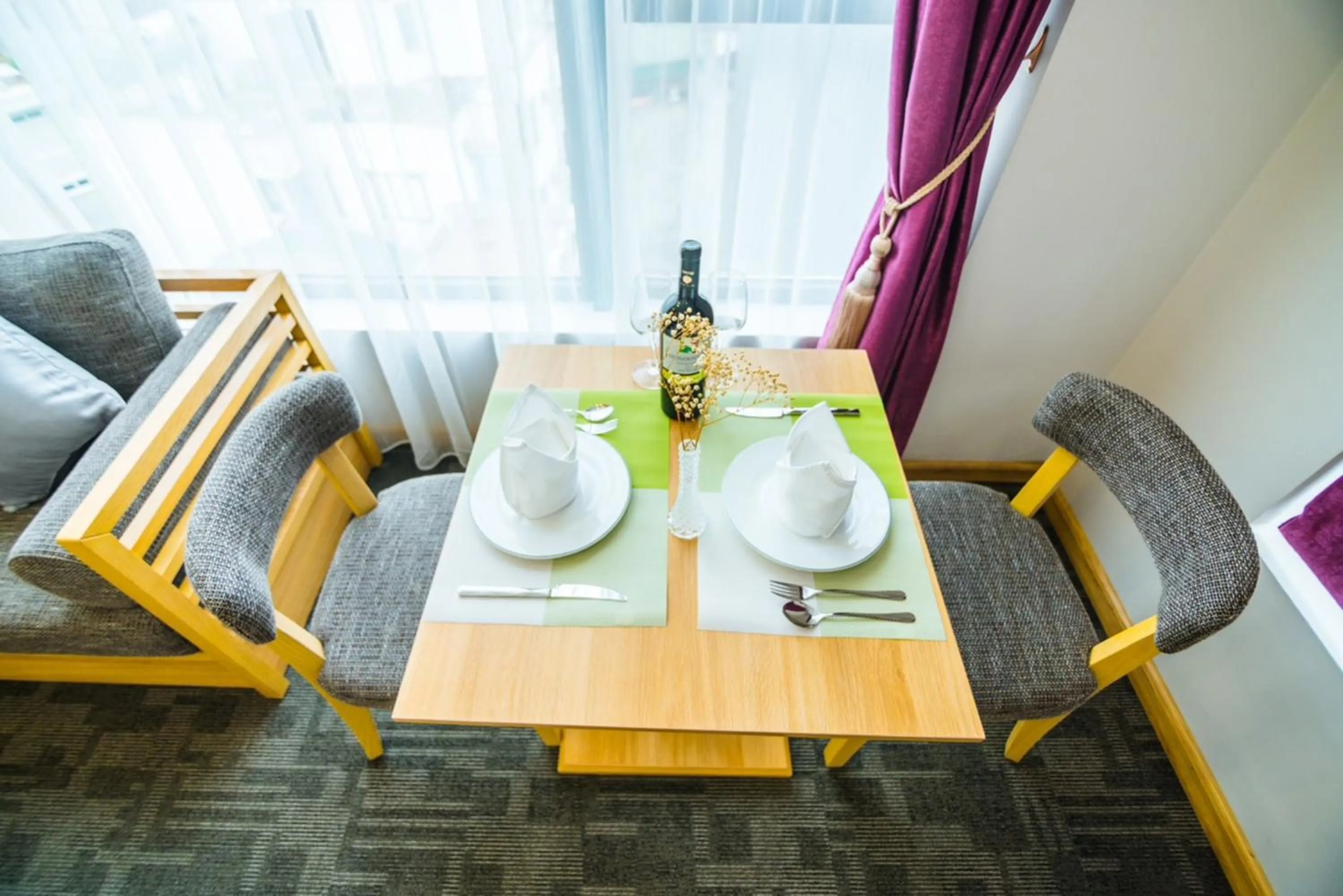 Dining area in HANA Stay