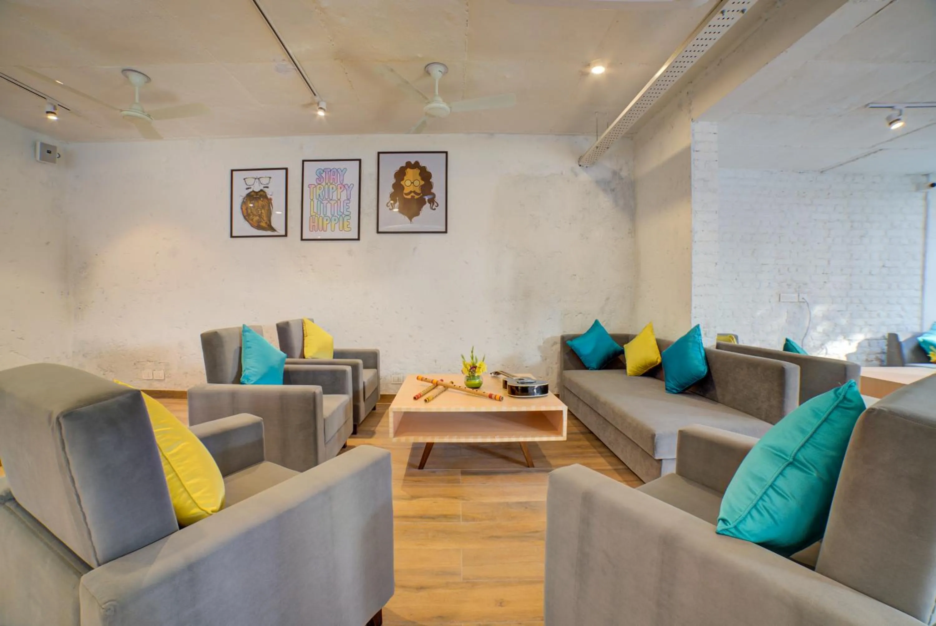 Seating area in Bedzzz Rishikesh by Leisure Hotels