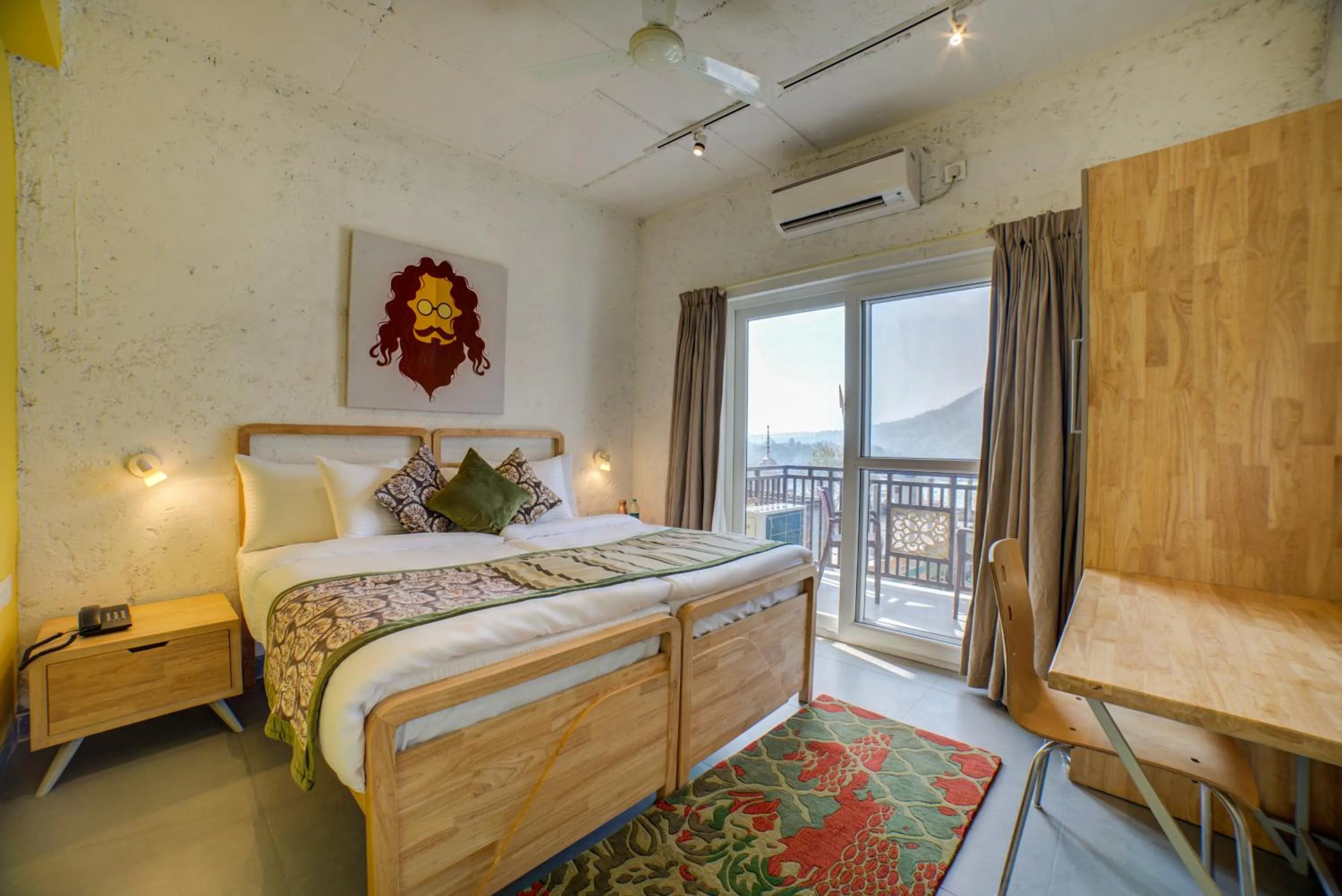 Bedroom, Bed in Bedzzz Rishikesh by Leisure Hotels